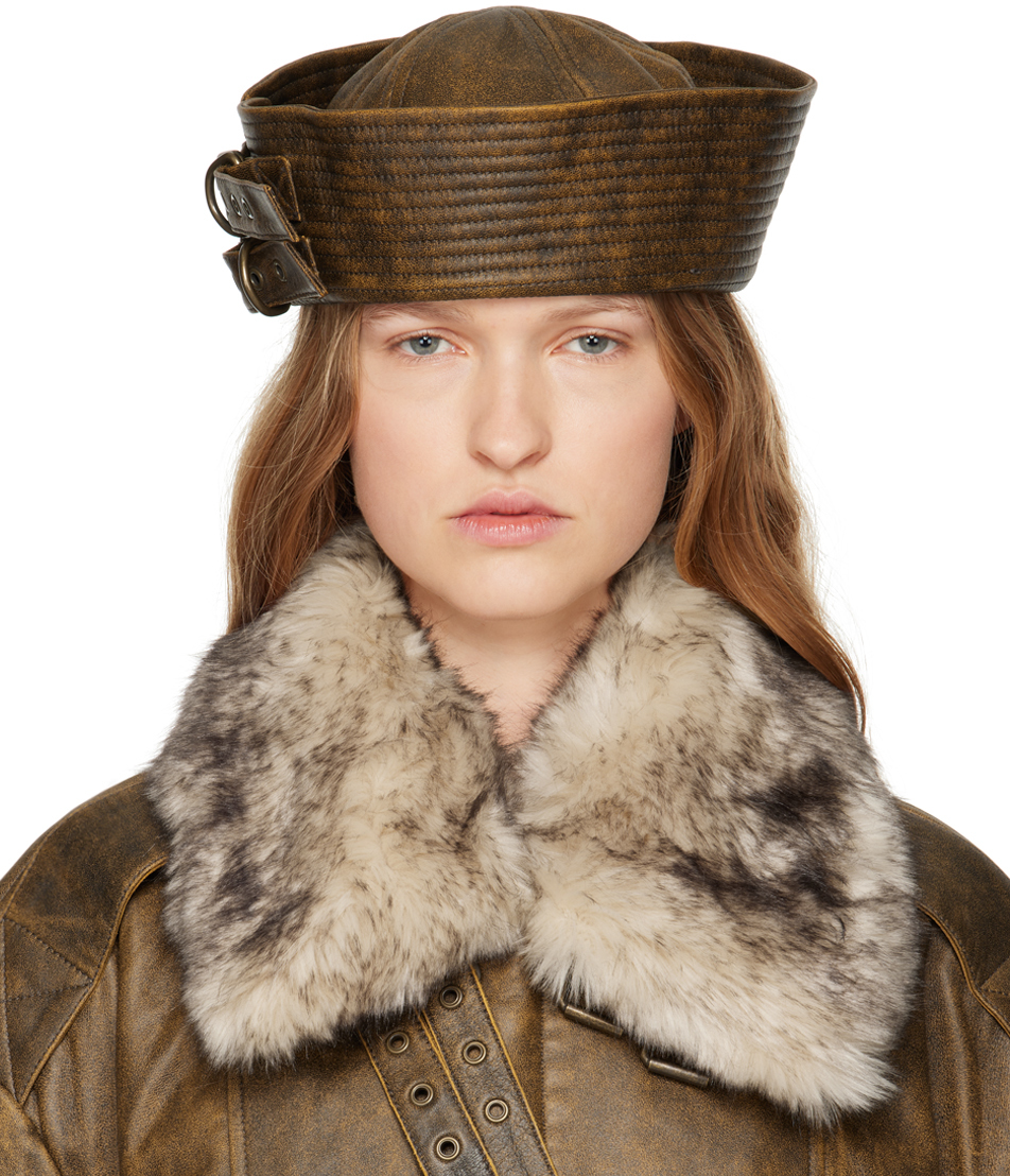 VAQUERA Brown Sailor Beach Hat SSENSE vaquera-brown-sailor-beach-hat-ssense