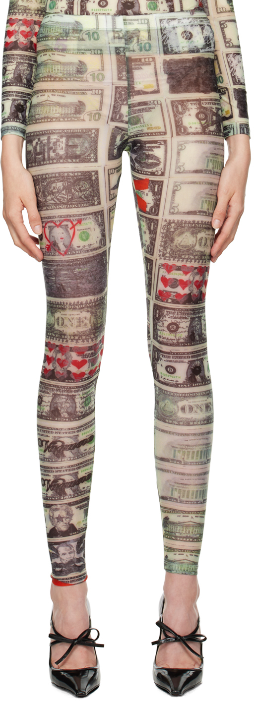 Multicolor Dollar Print Leggings