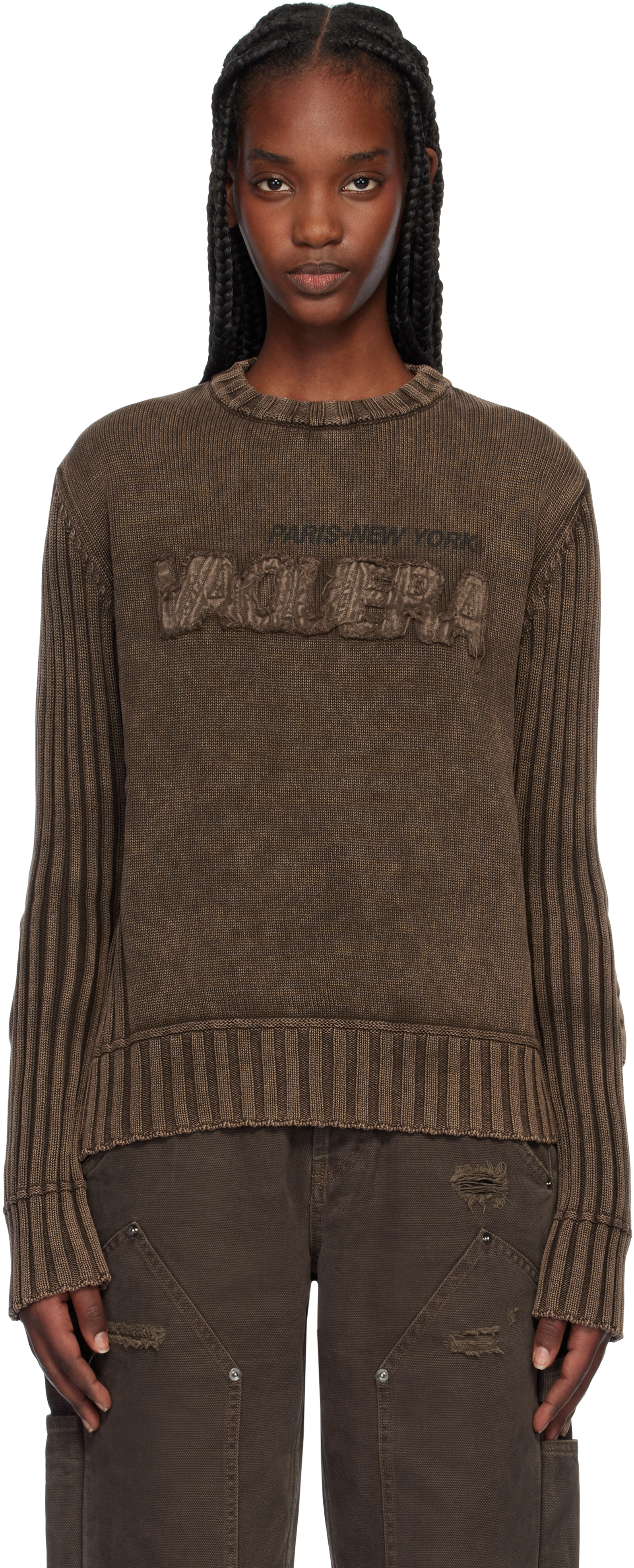 新品 VAQUERA Brown Rib-Knit Sweater ヴァケラ Brown Rib Knit  