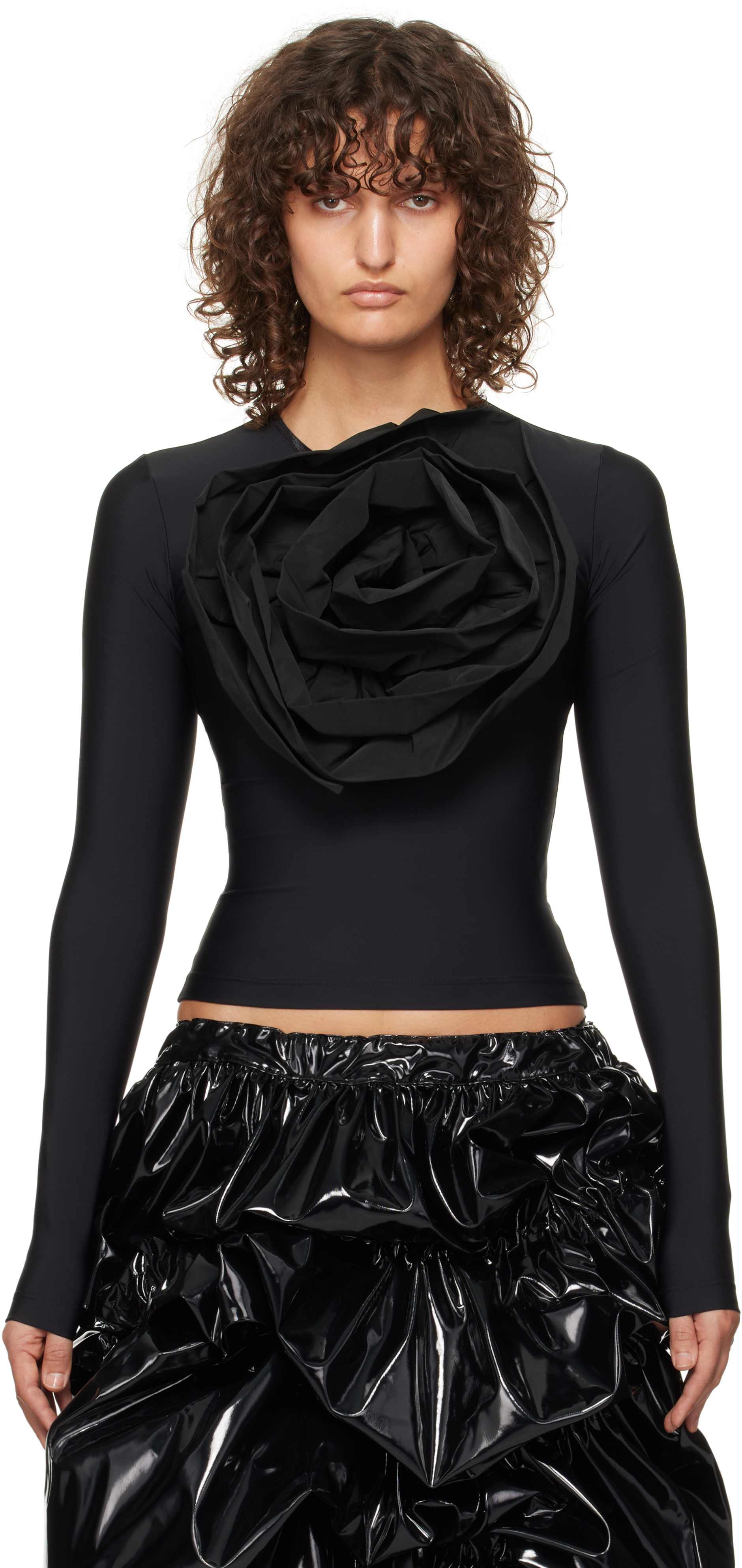 Shop Vaquera Black Rose T-shirt