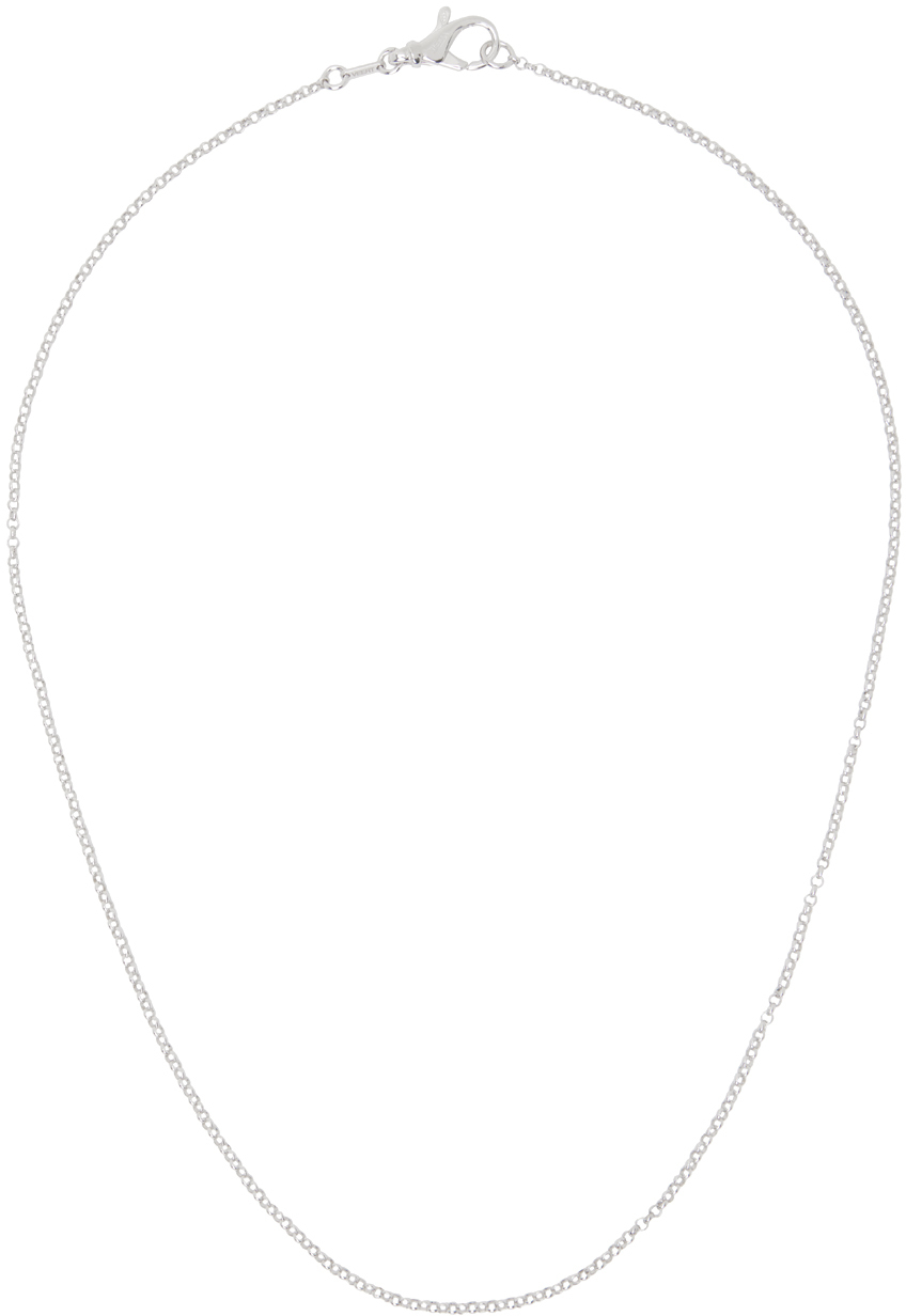 VEERT WHITE GOLD CLASSIC CHAIN NECKLACE 