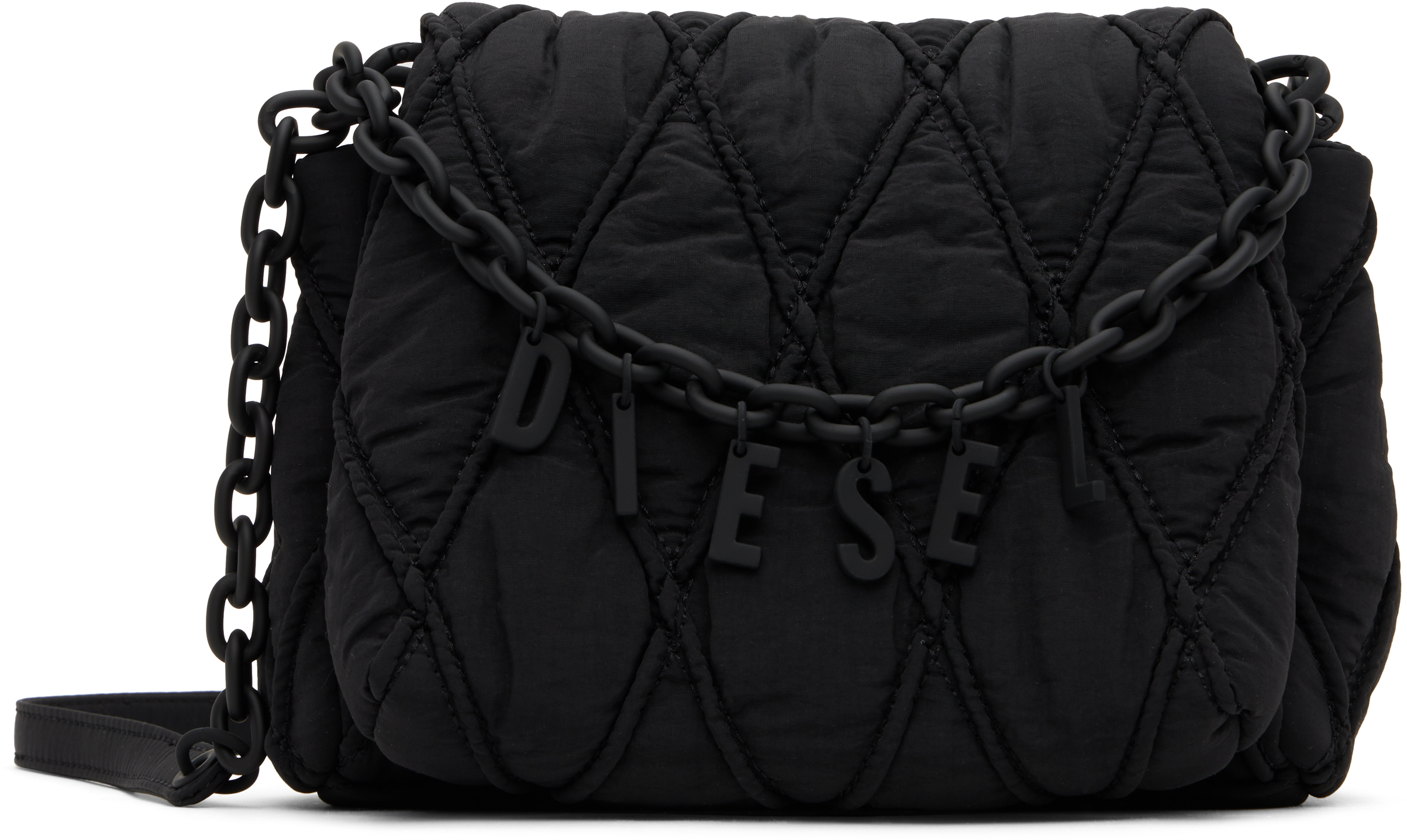 お洒落 DIESEL ブラック スモール Charm-D ショルダー バッグ CHARM-D SHOULDER M ショルダーバッグ｜ブラック｜ウィメンズ