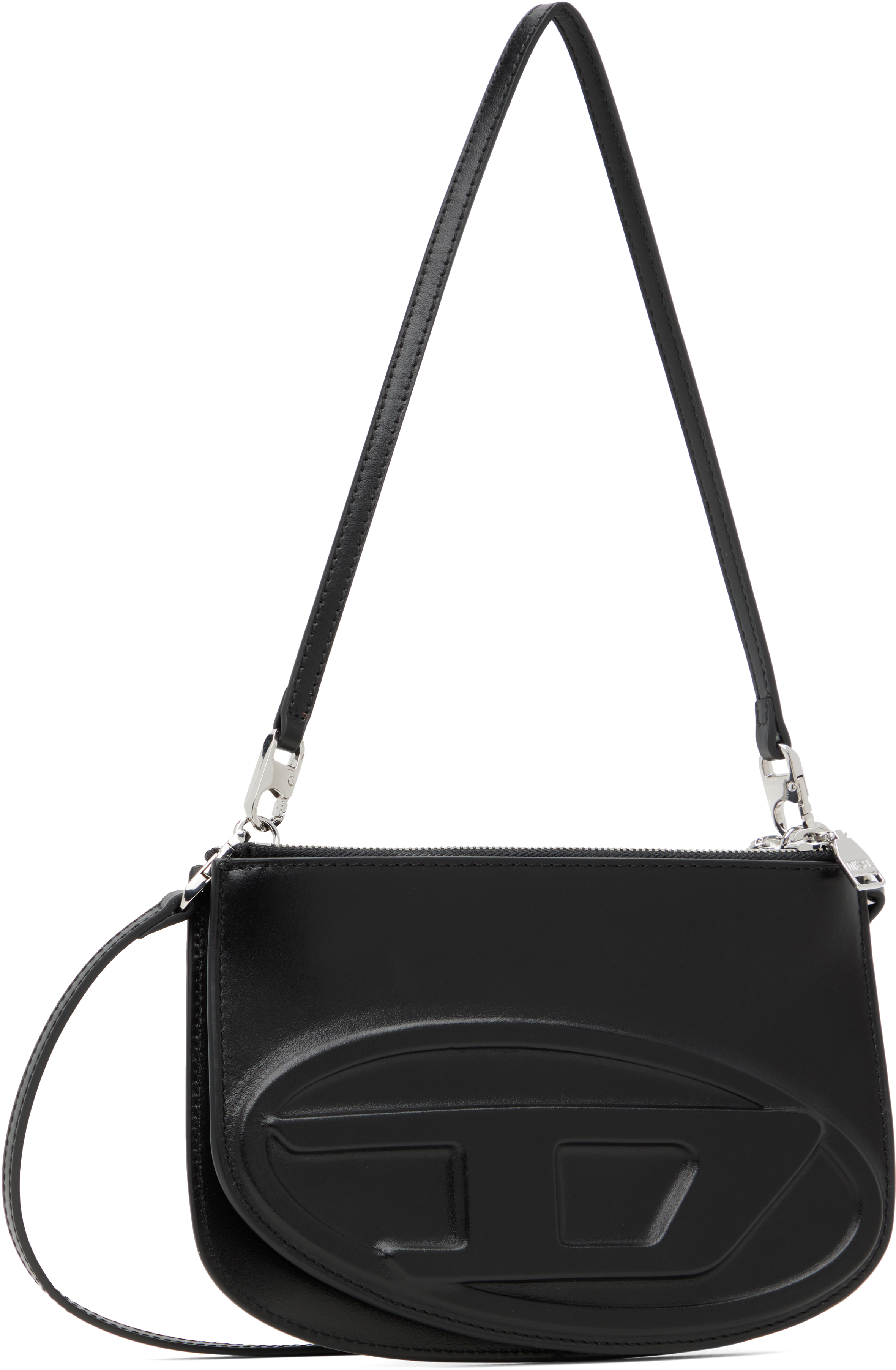 Diesel Black 1dr Twin Shoulder Bag In T8013