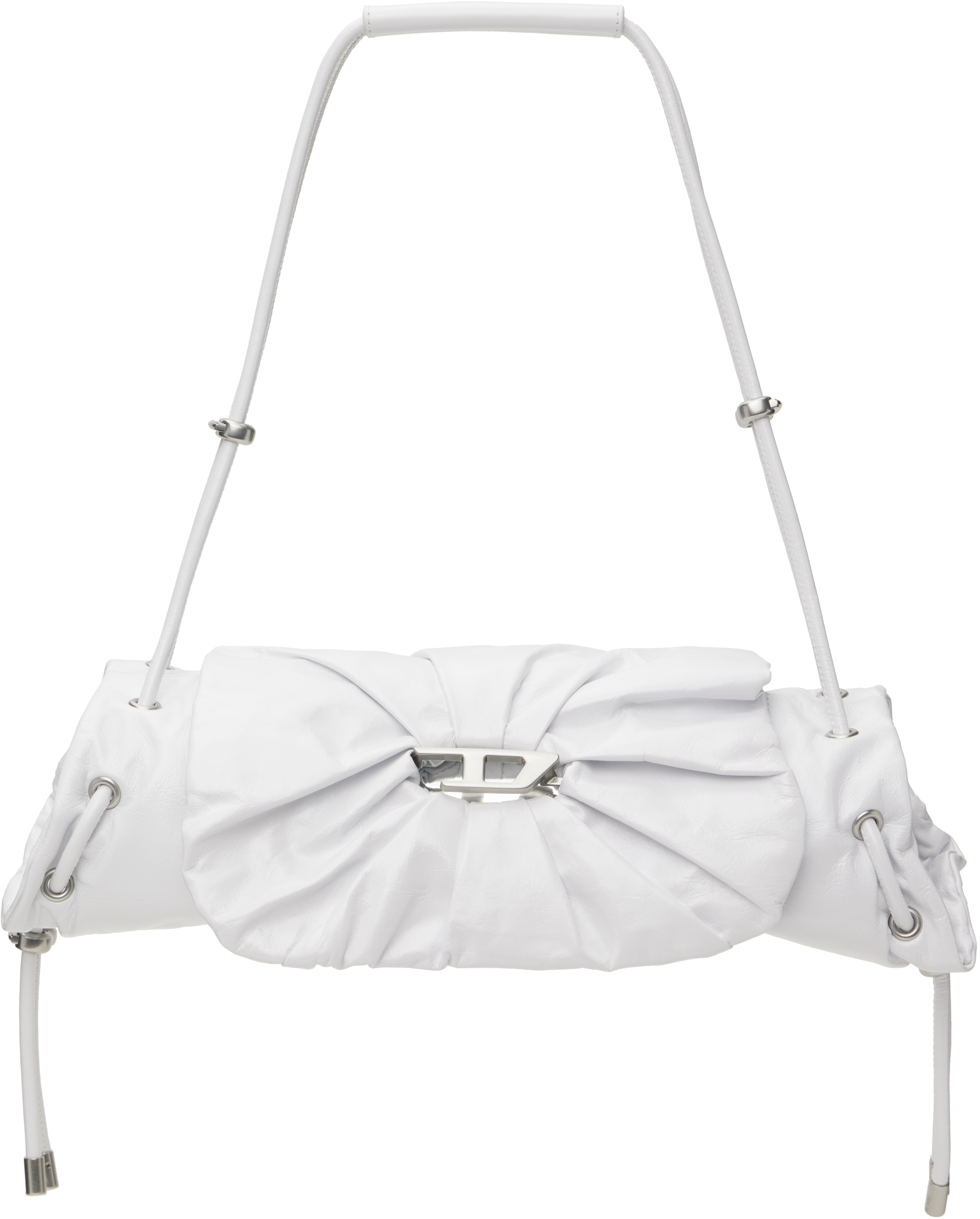 Diesel: ホワイト Scrunch-D S ショルダーバッグ | SSENSE 日本 Diesel: ホワイト Scrunch-D S ショルダーバッグ | SSENSE 日本