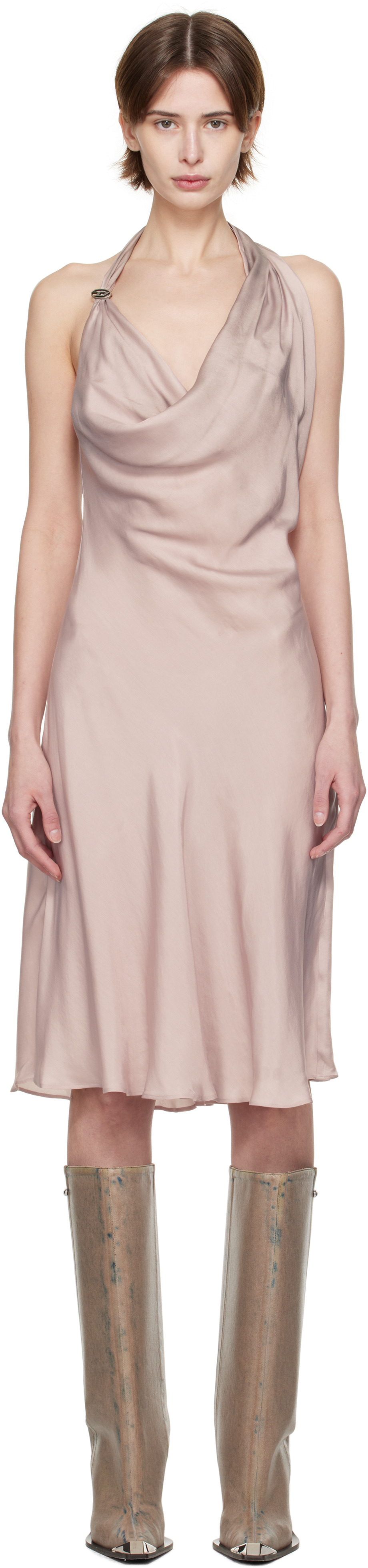 Taupe D-Estiny Midi Dress