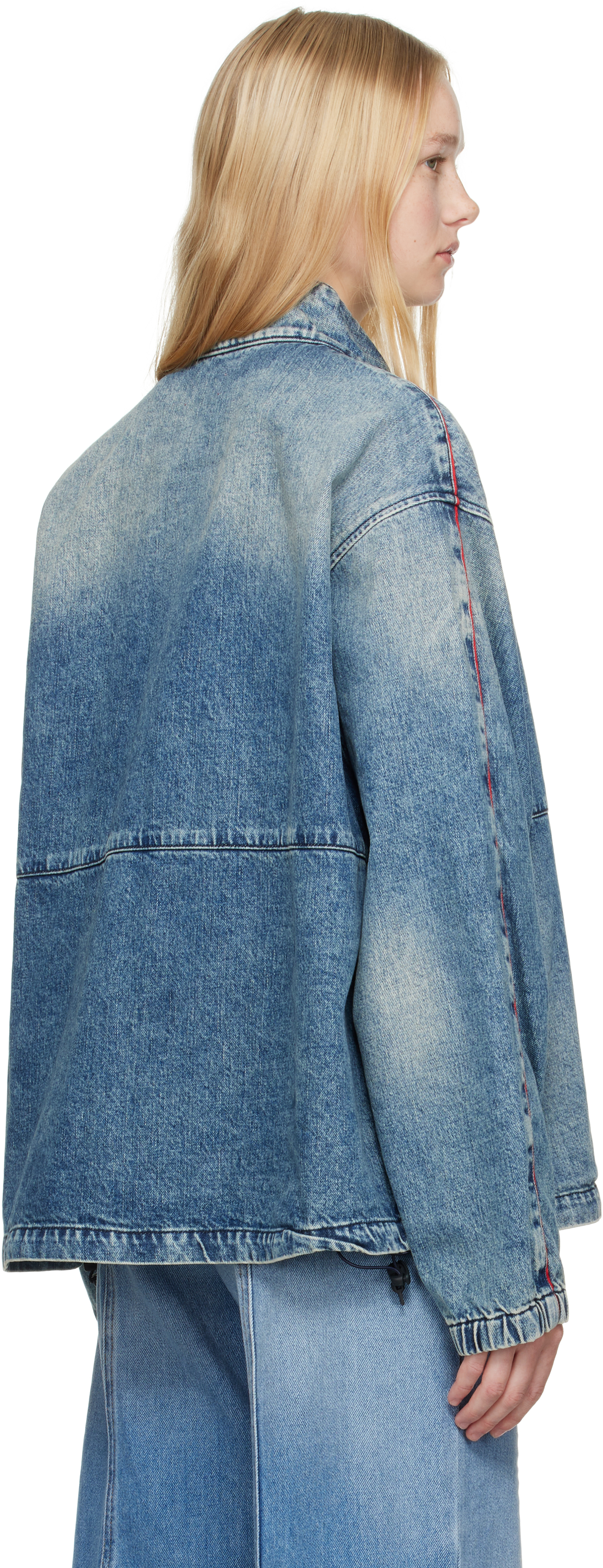 Diesel Blue D-krap-s2 Denim Jacket In 01