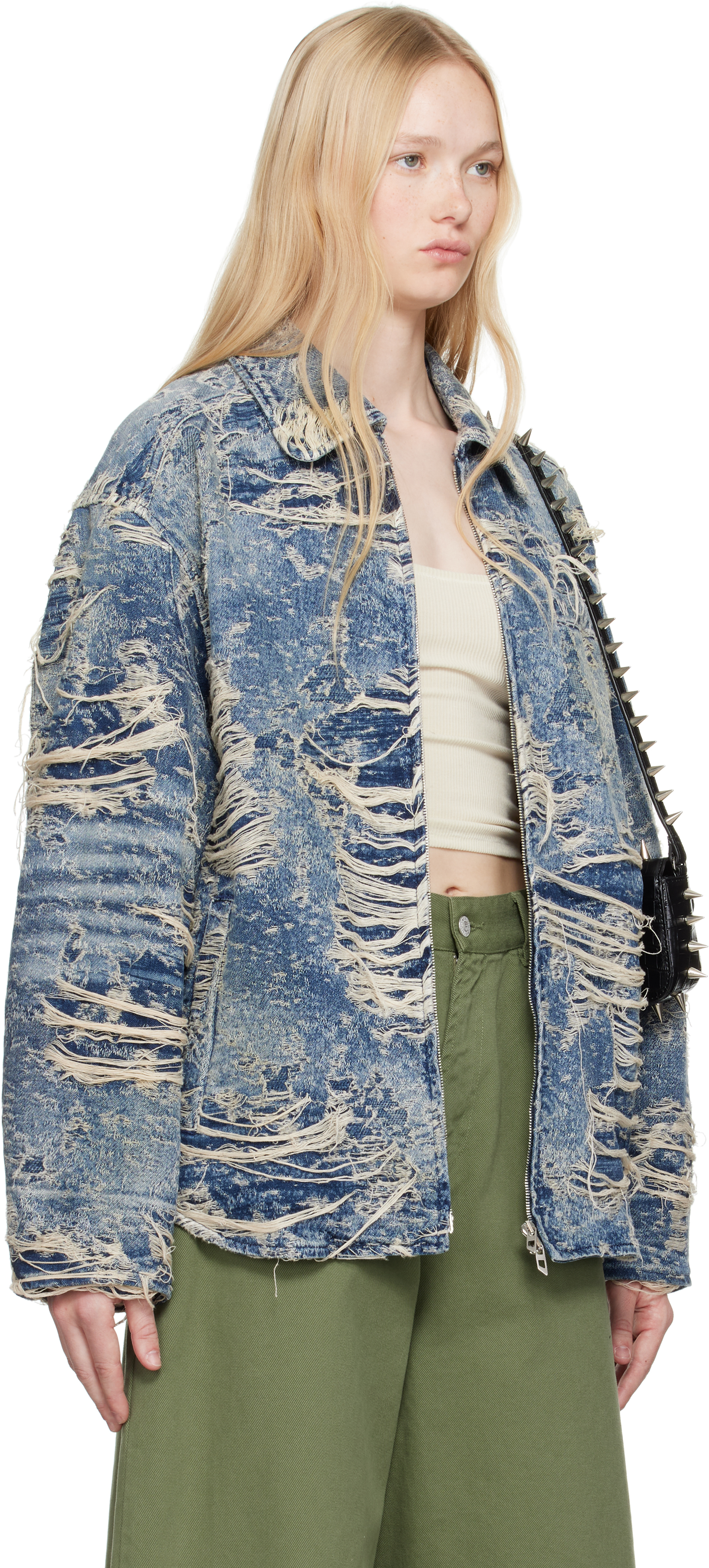 Diesel Blue D-ivar-fsg1 Denim Jacket In 01
