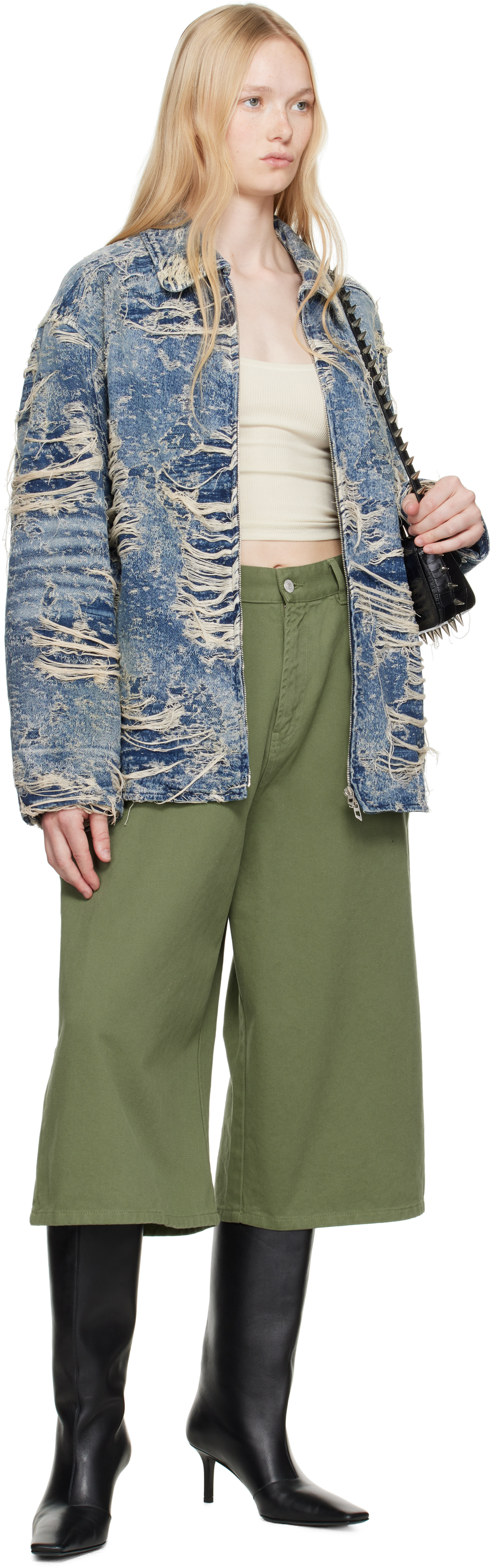 Diesel Blue D-ivar-fsg1 Denim Jacket In 01