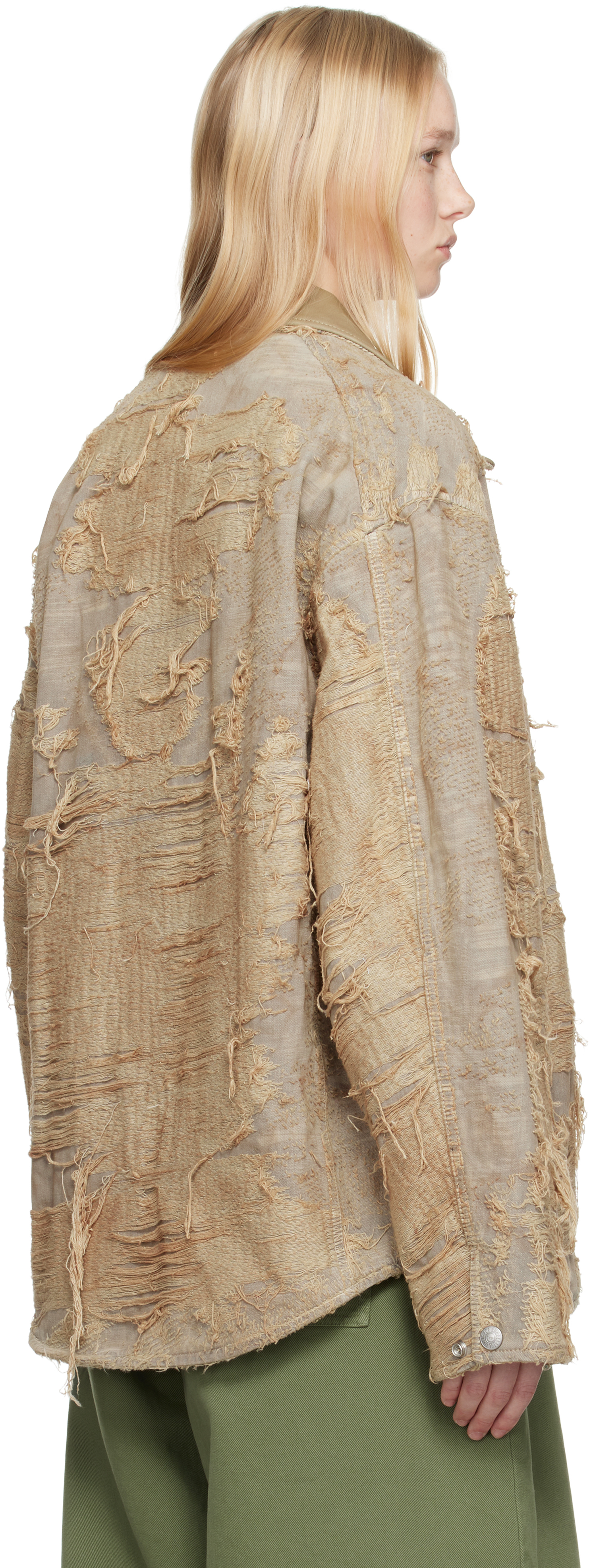 Diesel Tan D-ivar-fsg Denim Jacket In 33s