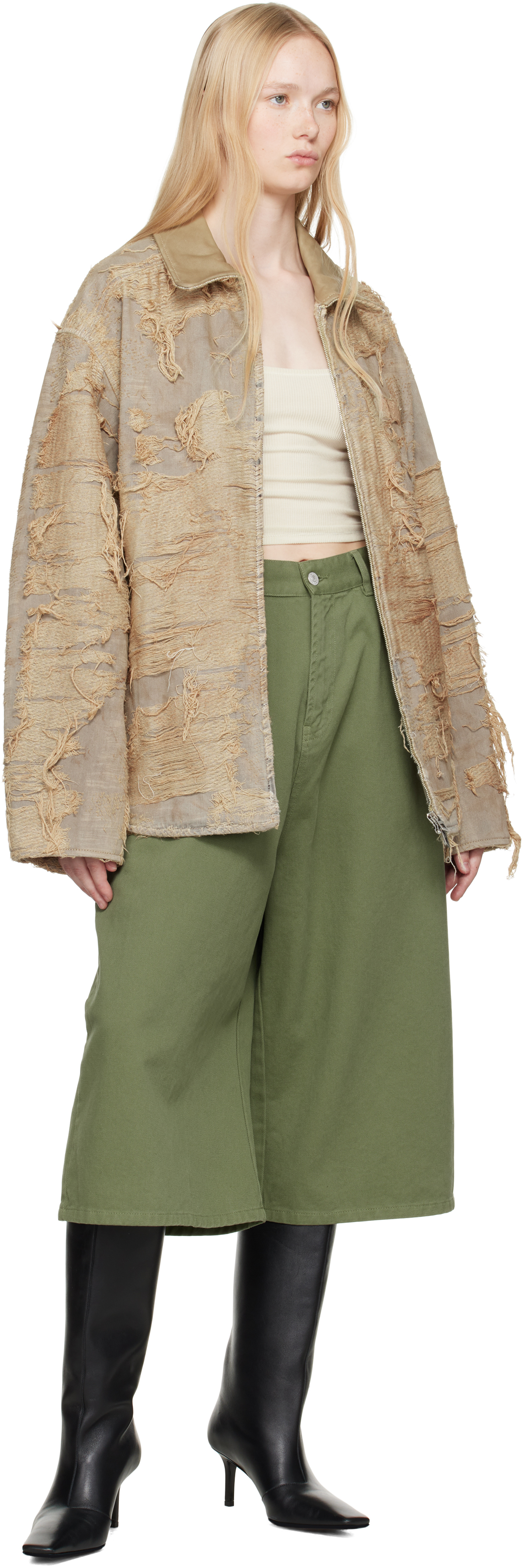 Diesel Tan D-ivar-fsg Denim Jacket In 33s