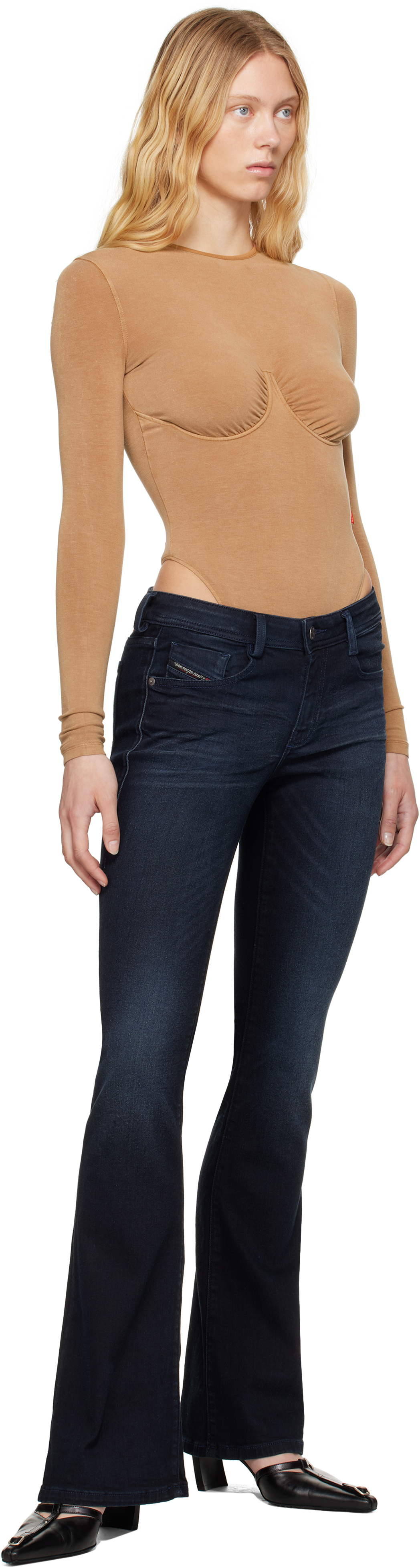 Diesel Navy Bootcut 1969 D-ebbey 09j18 Jeans In 01