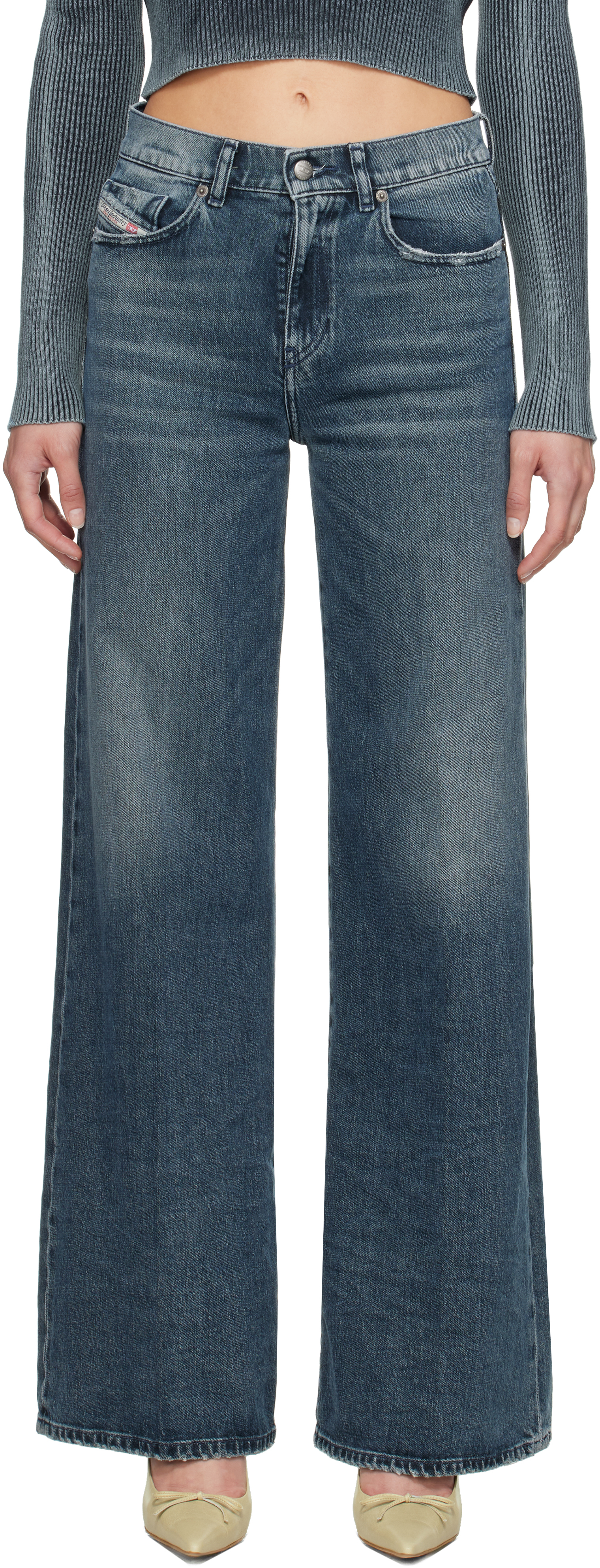 DIESEL ブルー 1978 D-Akemi 007y7 フレアジーンズ Women's Flare Jeans | Medium blue | Diesel 1978 D-Akemi