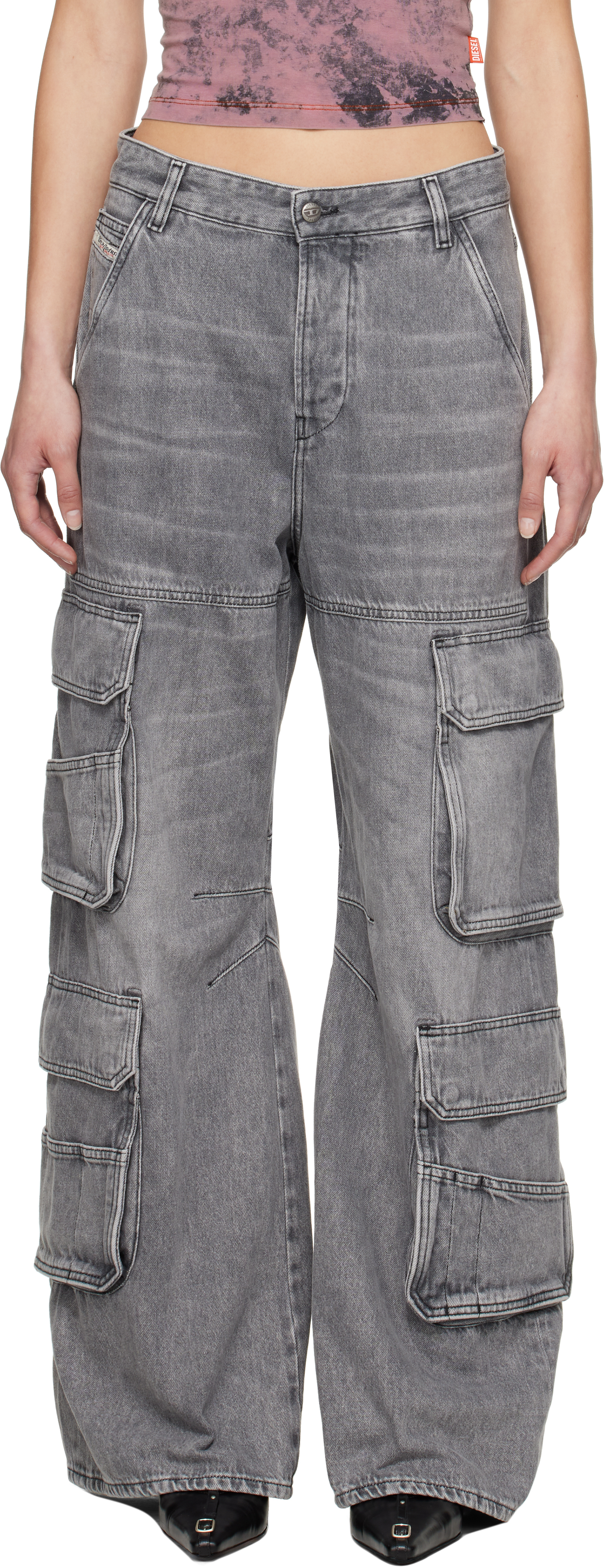 Gray 1996 D-Sire Odcbe Jeans by Diesel on Sale