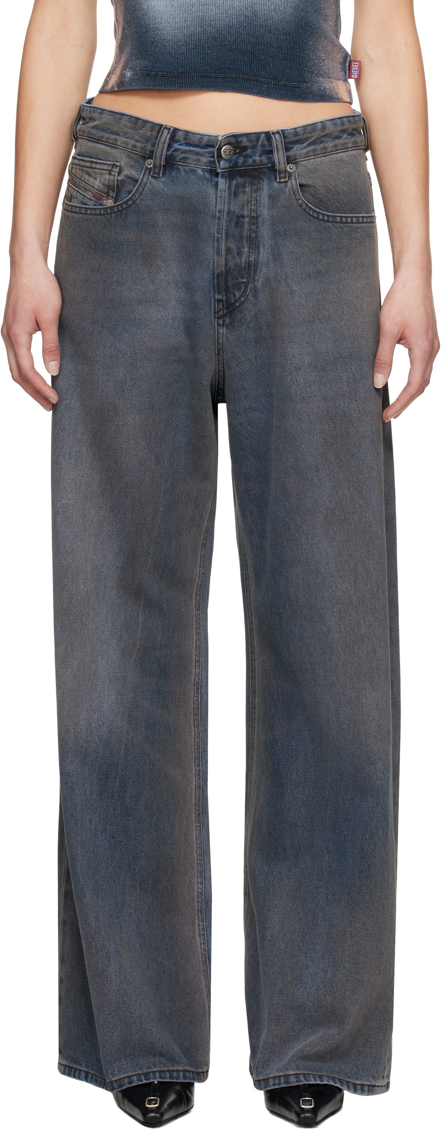 DIESEL SSENSE ブルー 1996 D-Sire 007z4 リラックス ジーンズ Straight Jeans 1996 D-Sire | Black | Diesel