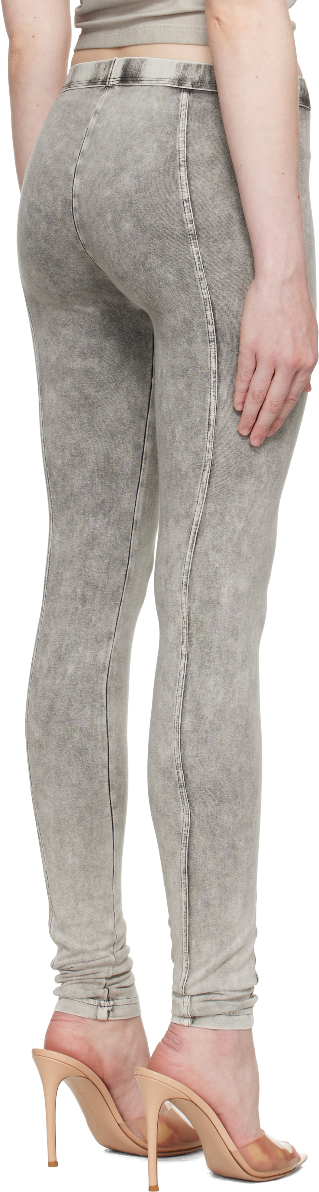 Diesel Gray Athena-dnm Leggings In 9dba
