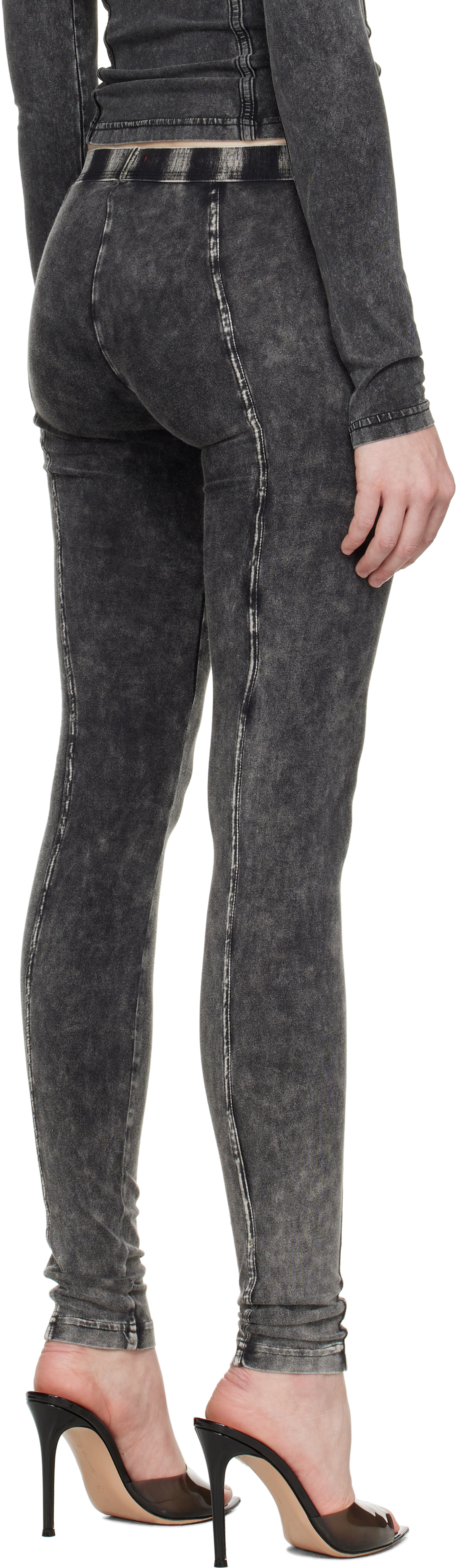 Diesel Black Athena-dnm Leggings In 900a
