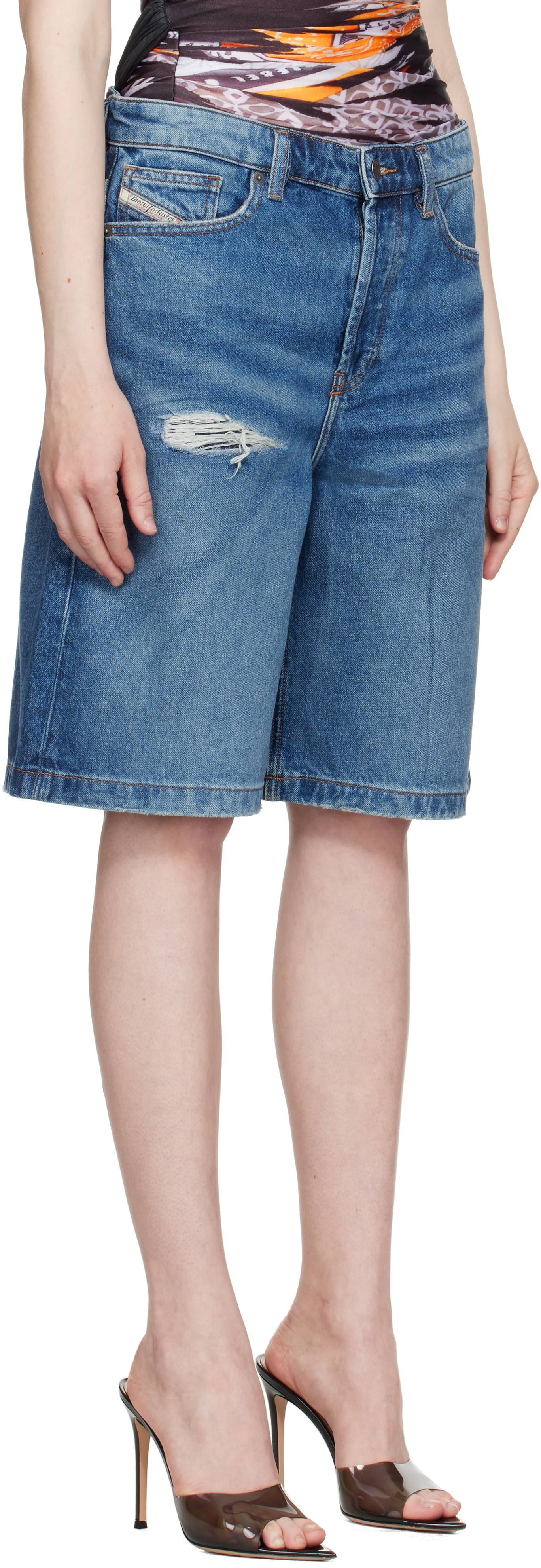 Shop Diesel Blue De-sire-short Denim Shorts In 01