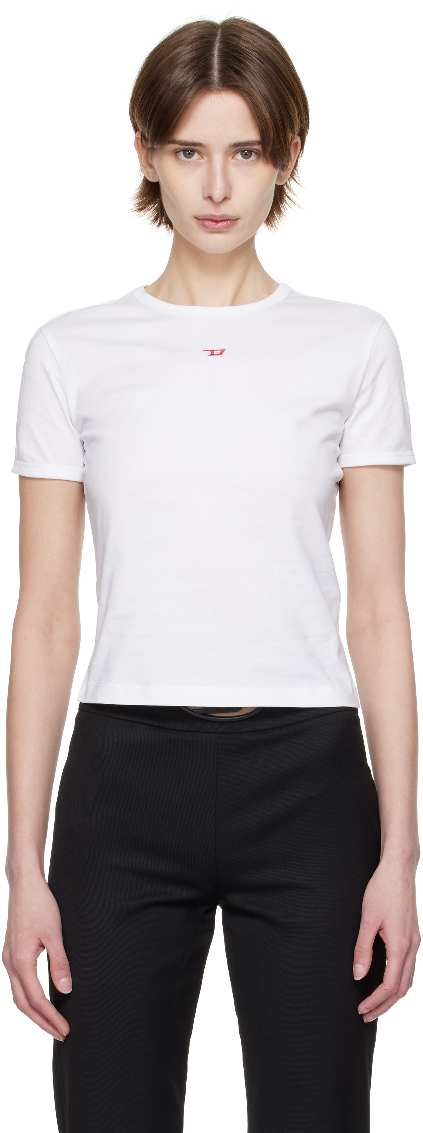 Diesel: ホワイト T-Uncutie-Long-D Tシャツ | SSENSE 日本