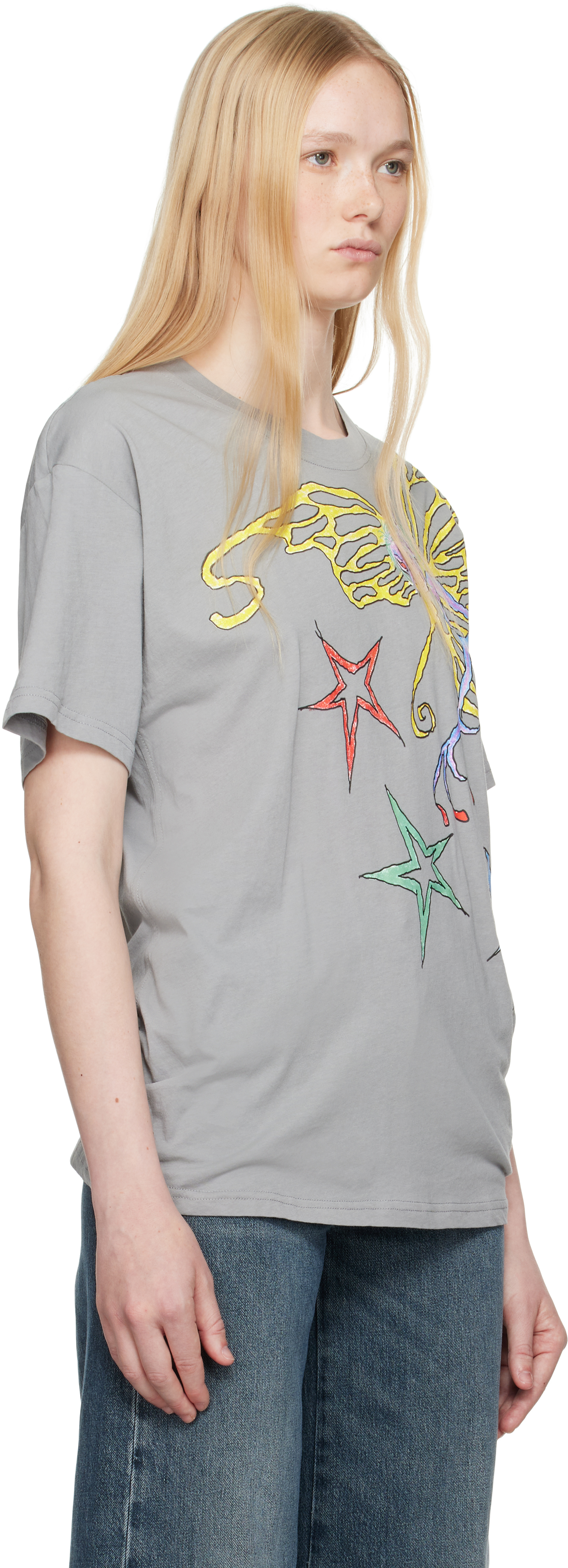 Diesel Gray T-buxt-q1 T-shirt In 9du