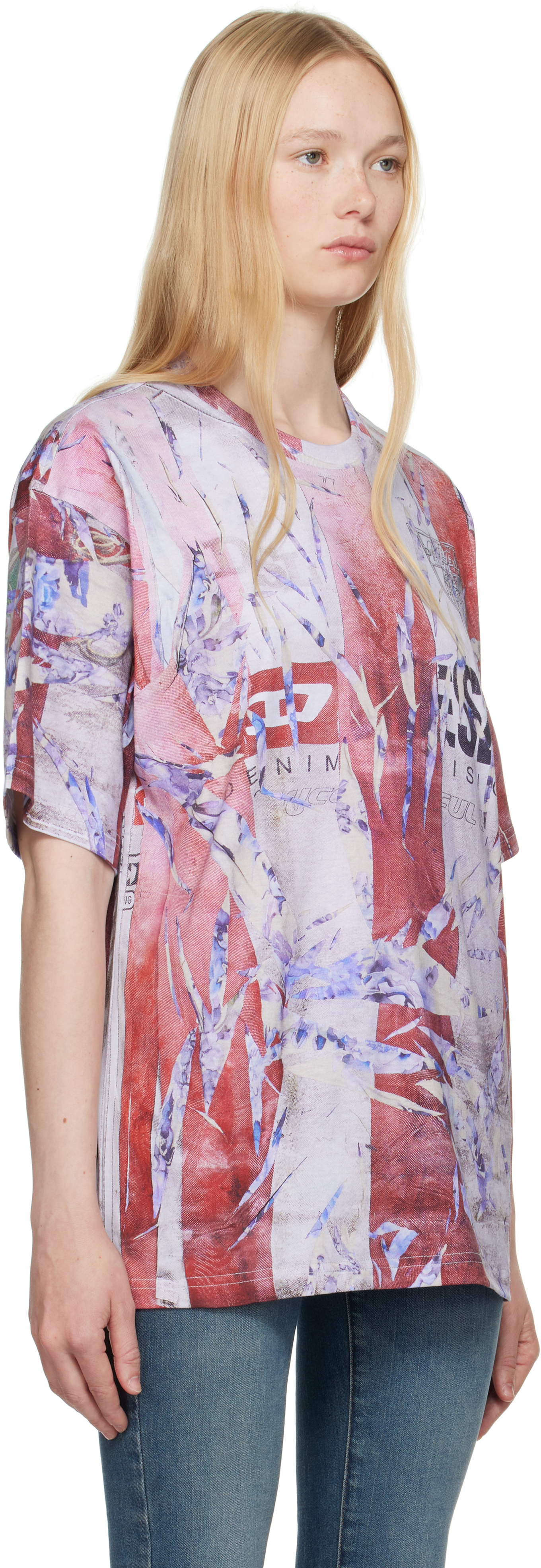 Diesel Blue & Red T-boxt-r13 T-shirt In 42aa