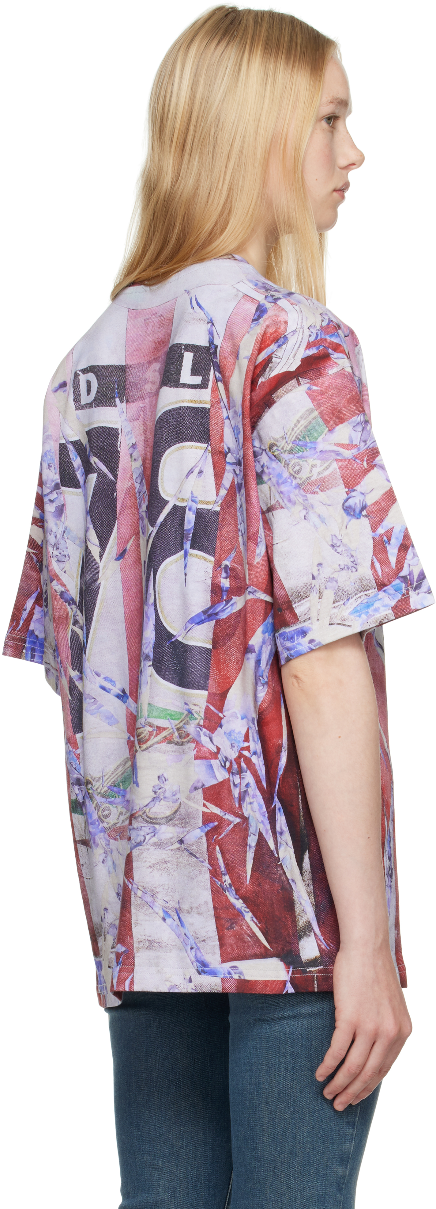 Diesel Blue & Red T-boxt-r13 T-shirt In 42aa