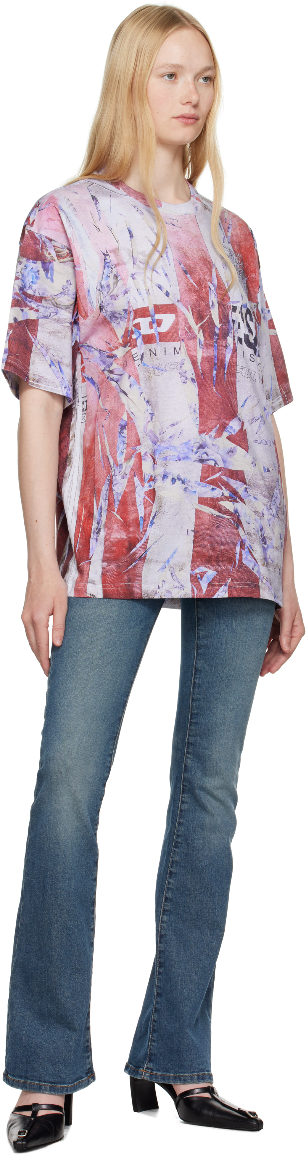 Diesel Blue & Red T-boxt-r13 T-shirt In 42aa