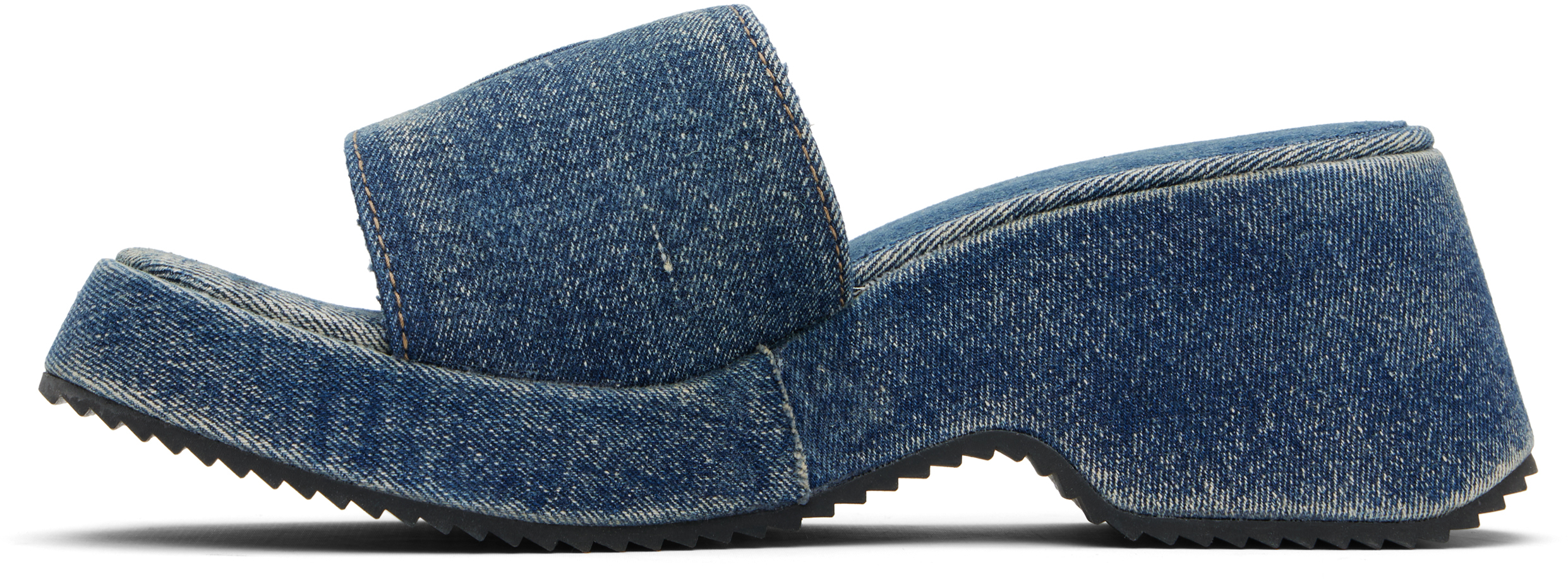 Diesel Blue Sa-oval D Pf W Heeled Sandals In H5414