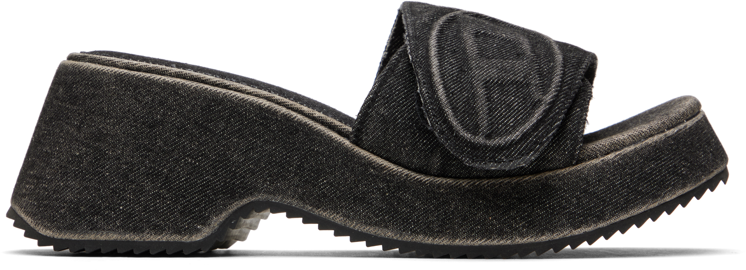 Diesel Black Sa-oval D Pf W Heeled Sandals In H1939