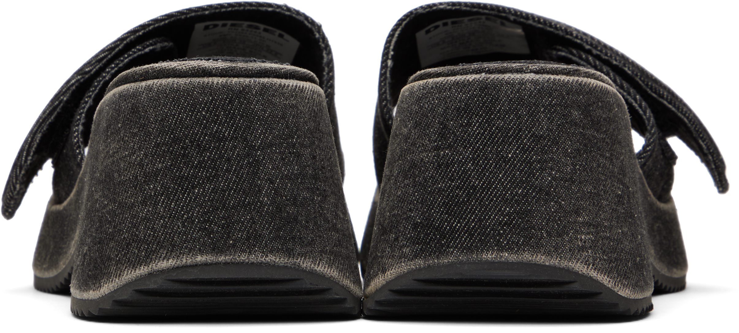 Diesel Black Sa-oval D Pf W Heeled Sandals In H1939