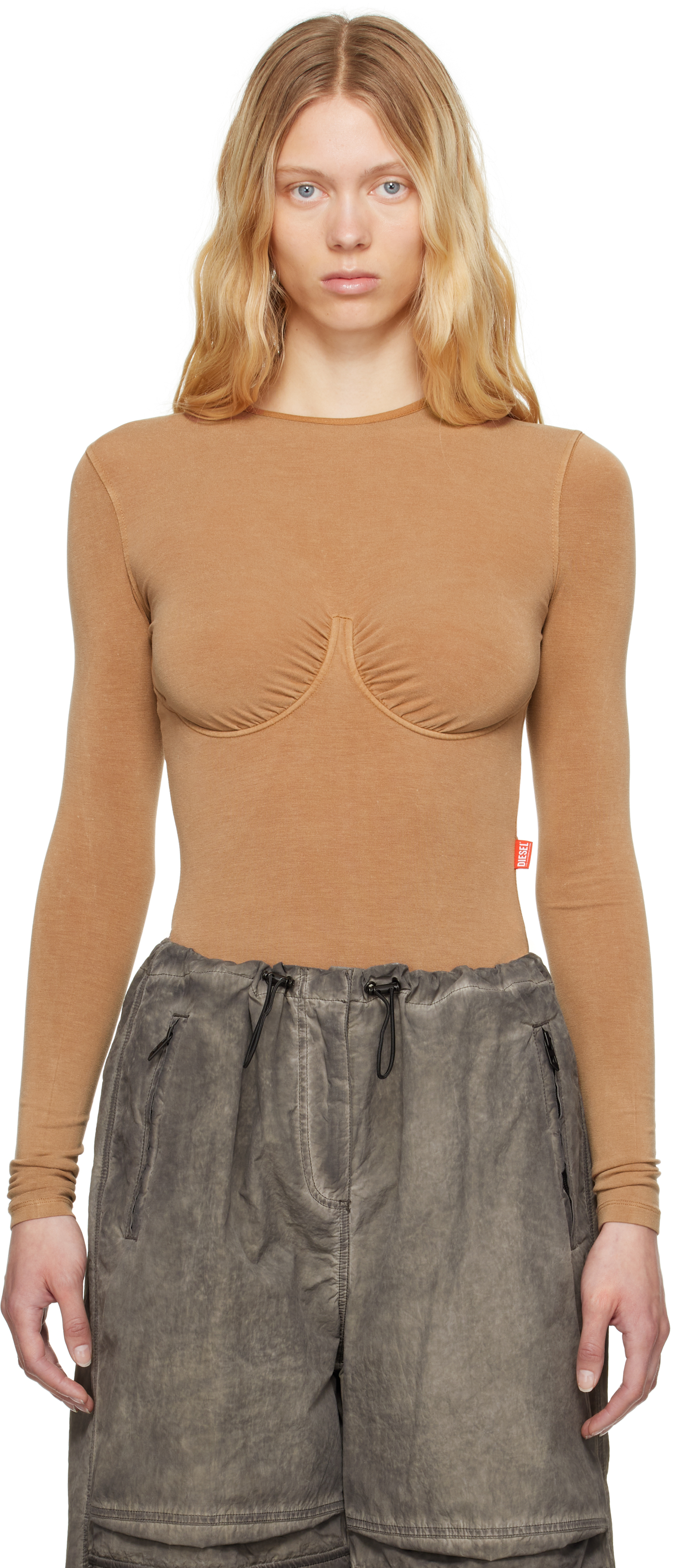 Tan T-Finne-Q2 Bodysuit
