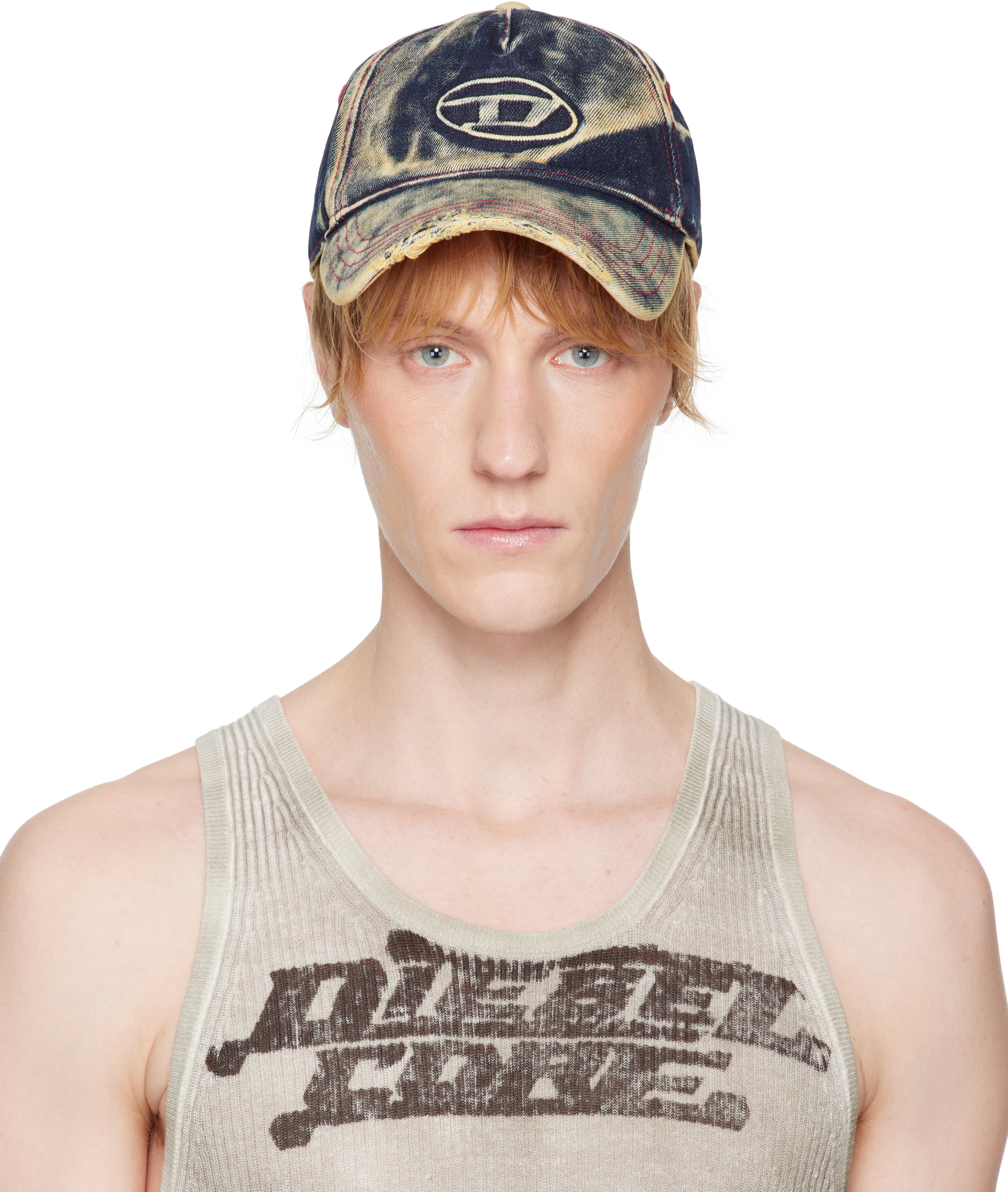 Diesel】C-Seymon デニム ダメージ加工 キャップ帽【関税込