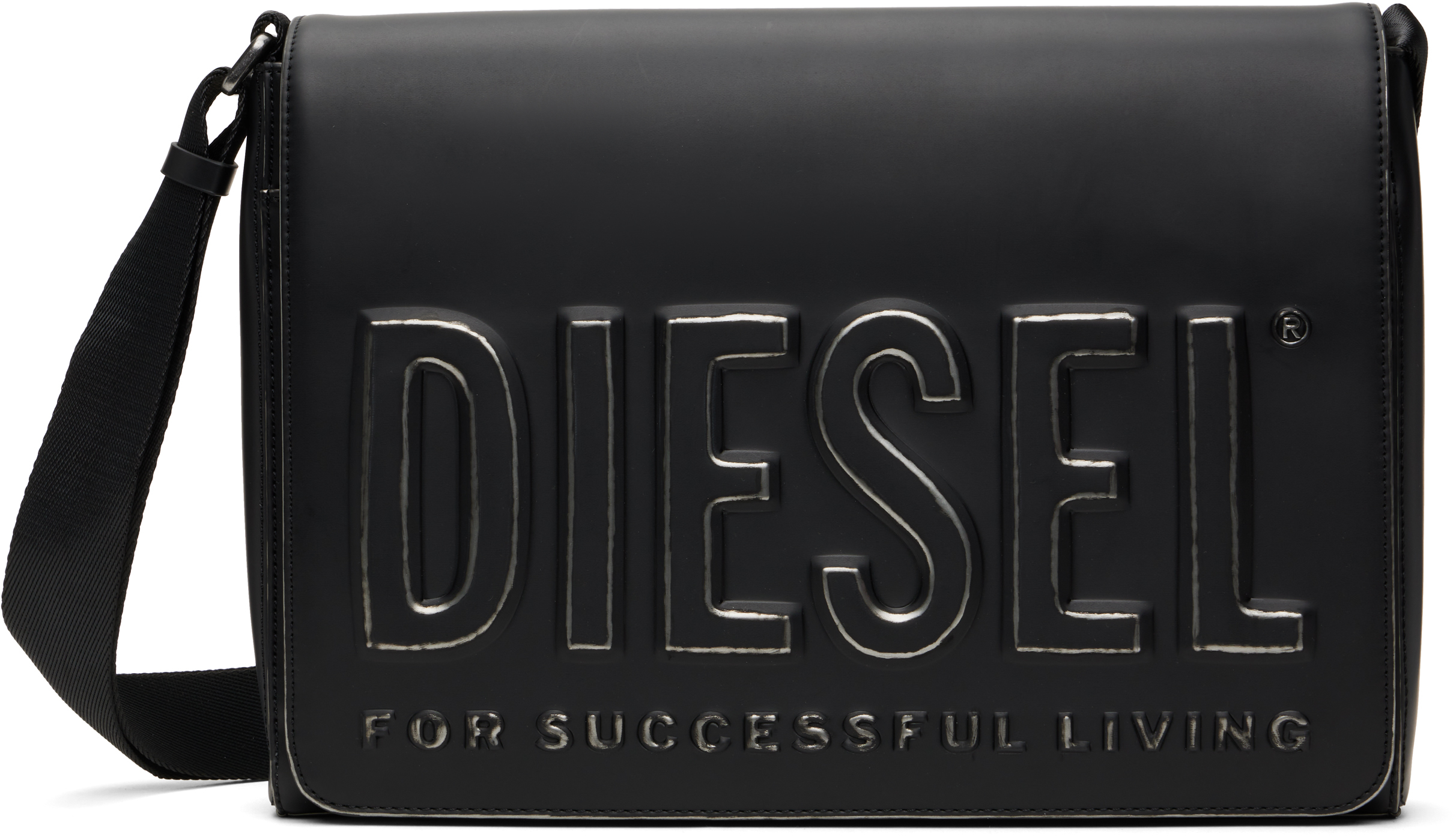 Diesel Black Dsl 3d S X Messenger Bag In Ha578