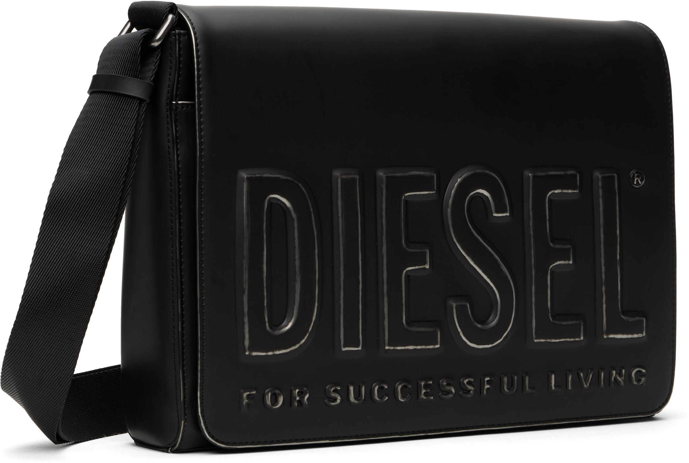 Diesel Black Dsl 3d S X Messenger Bag In Ha578