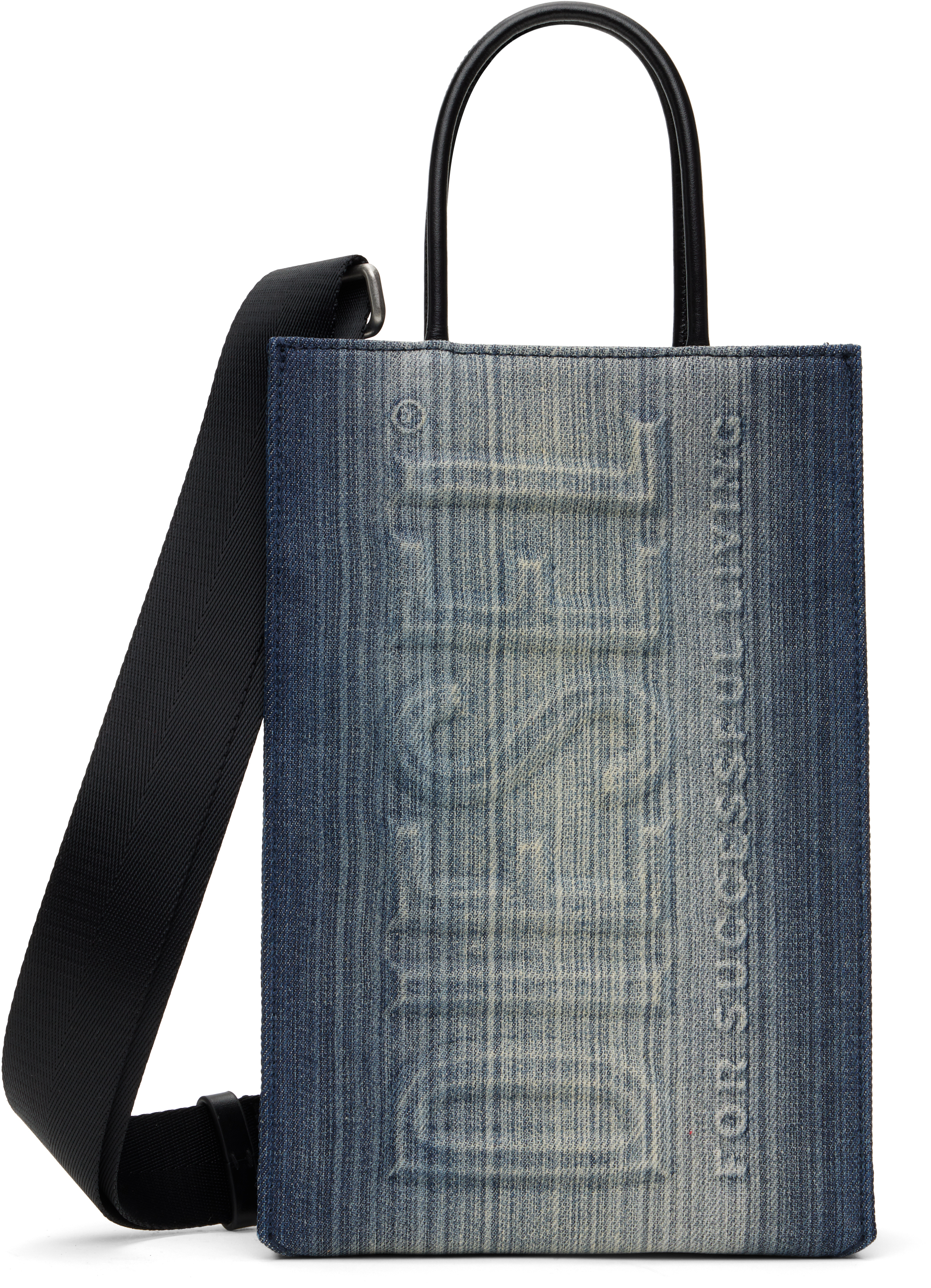 Diesel Blue 'les Shoppers M X' Tote In H1410