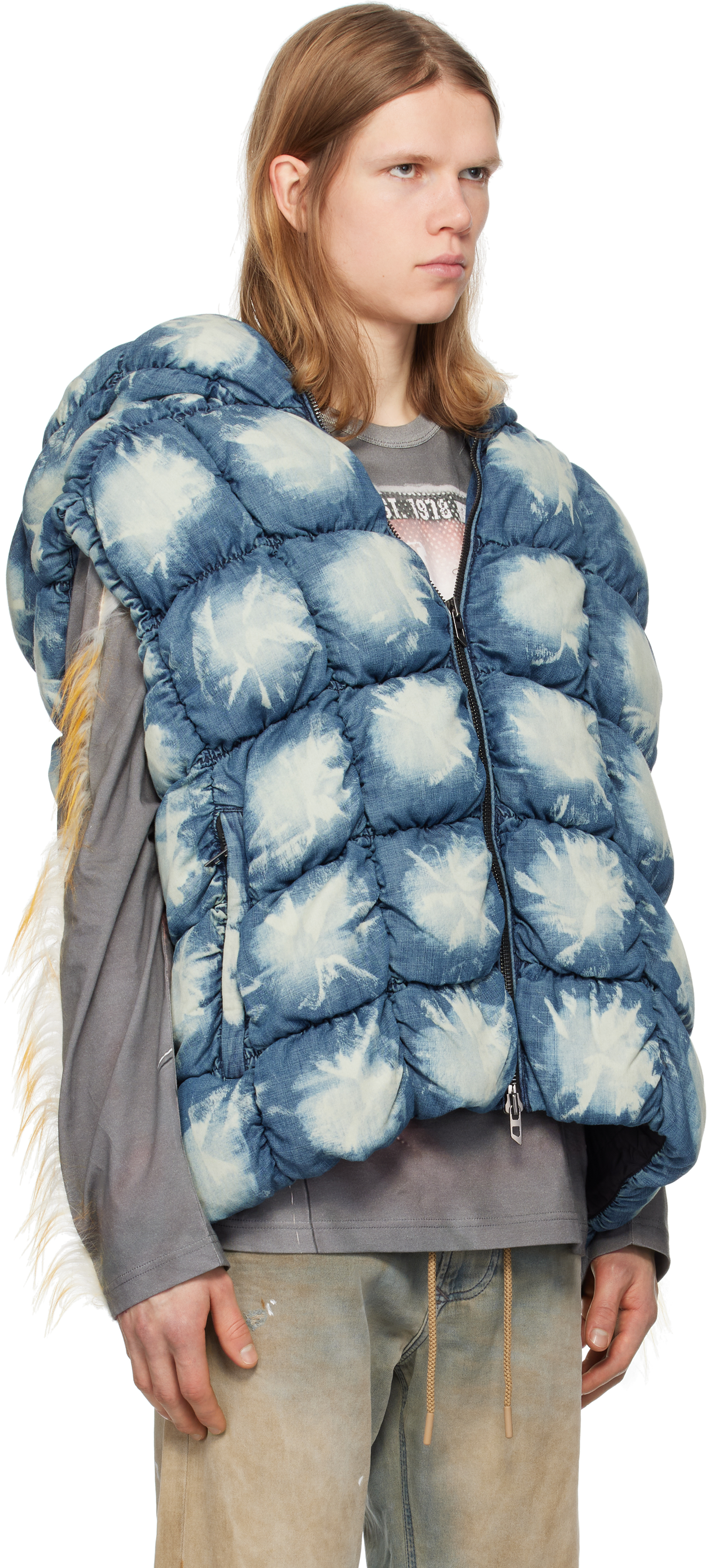 Diesel Blue W-thys Vest In 1