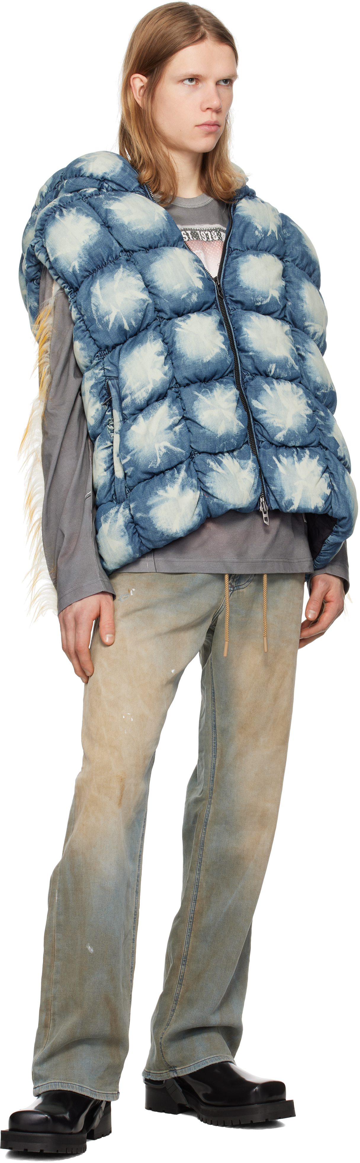 Diesel Blue W-thys Vest In 1