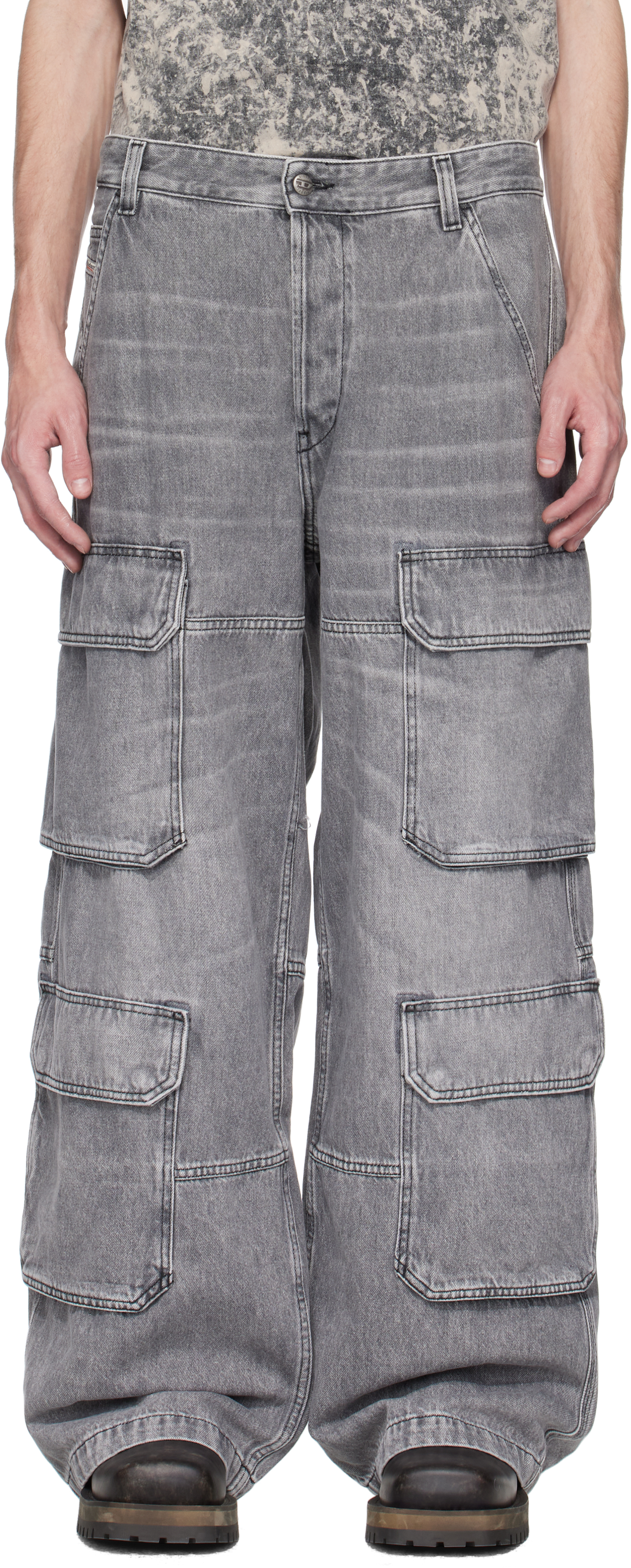 Gray Relaxed D-Touch Odcbe Jeans