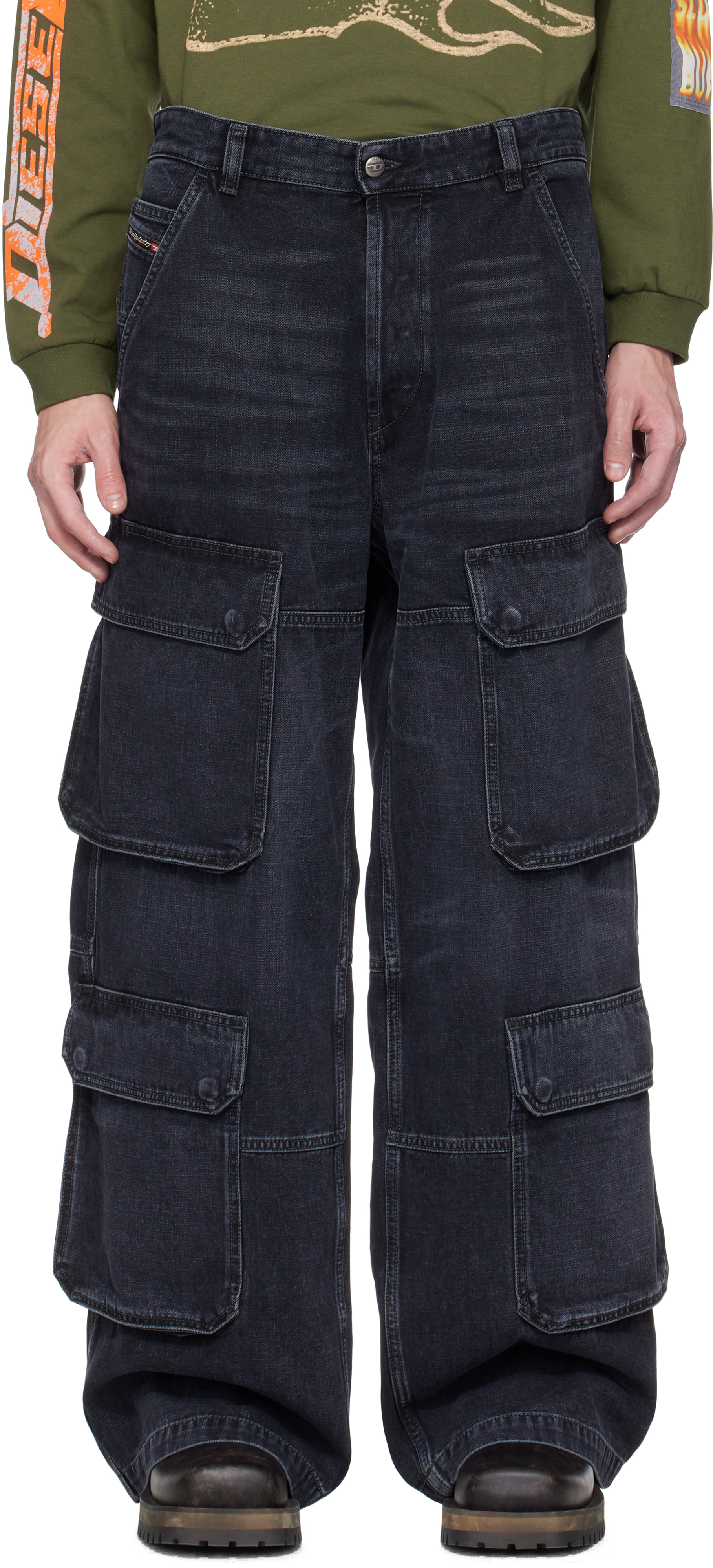 Black Relaxed D-Touch Odcbe Jeans