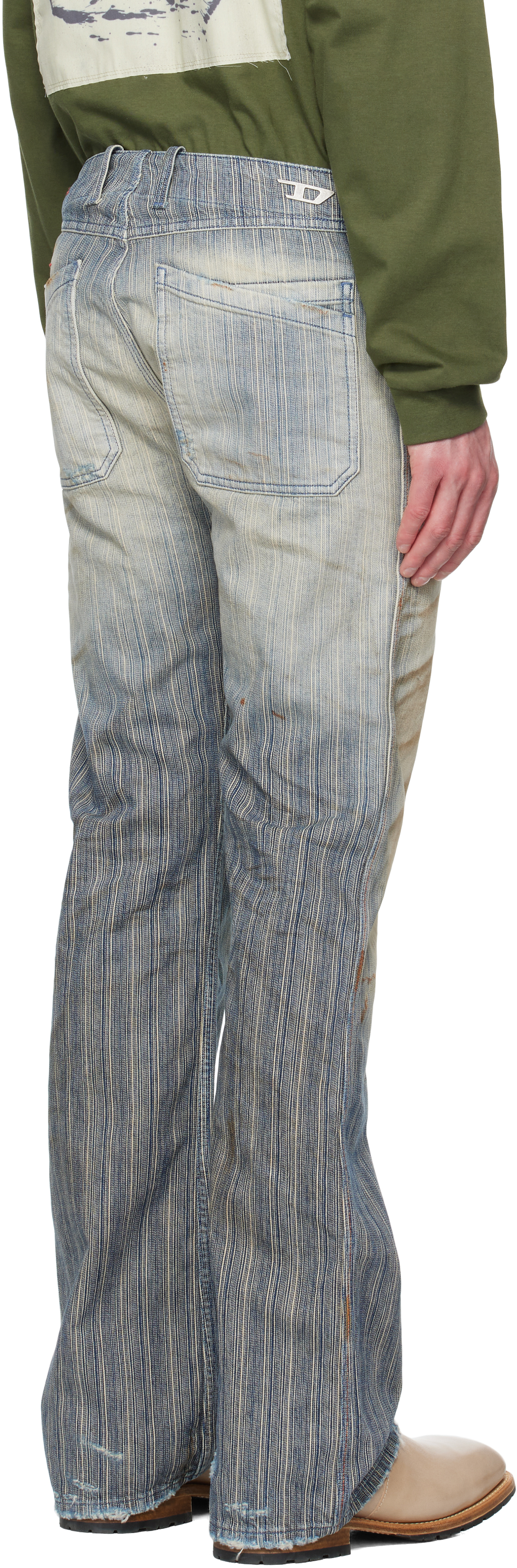 Diesel Blue Bootcut D-mooriz 09l55 Jeans In 1