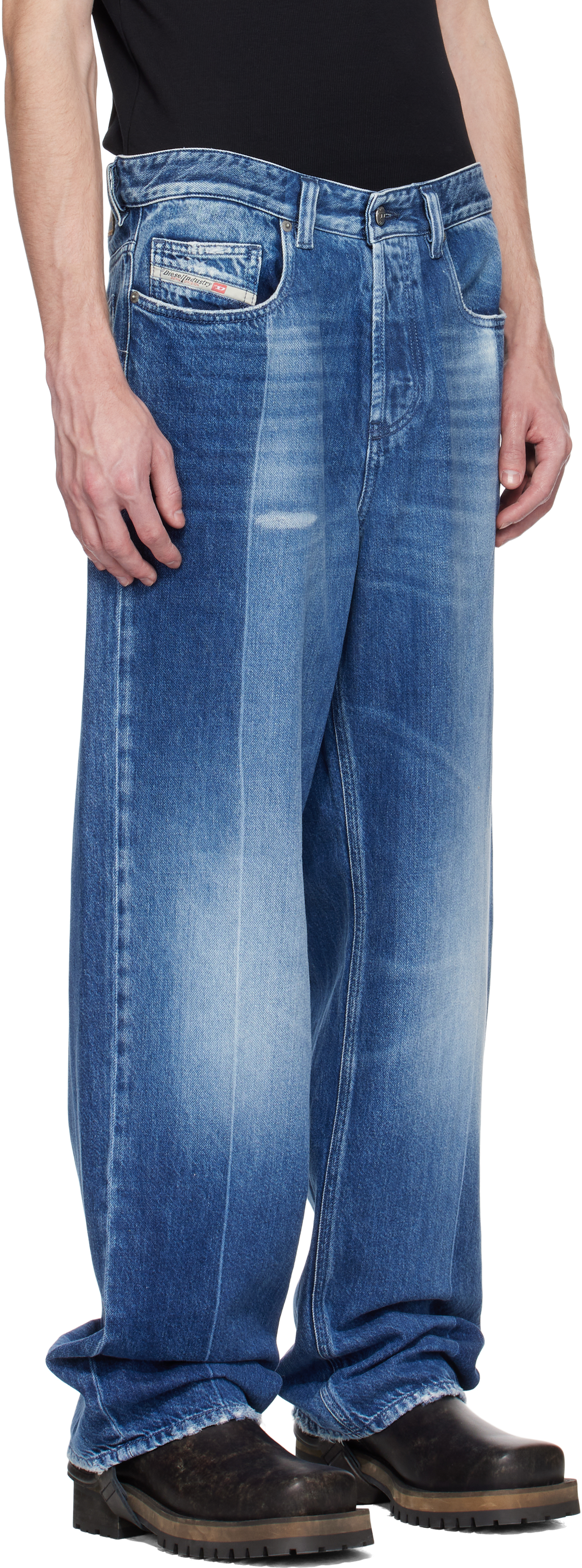 Shop Diesel Blue Relaxed 2001 D-macro 09l48 Jeans