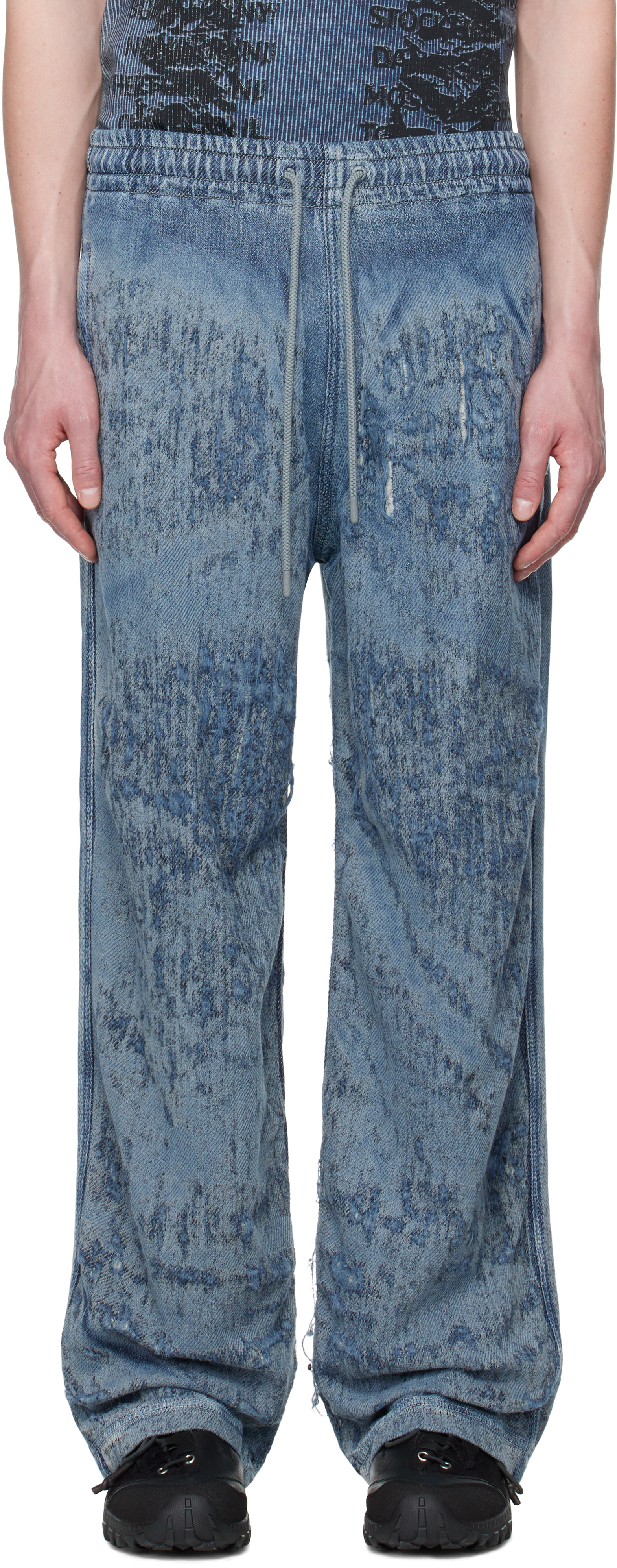 Diesel Blue D-enimos-fsg Trousers In 01