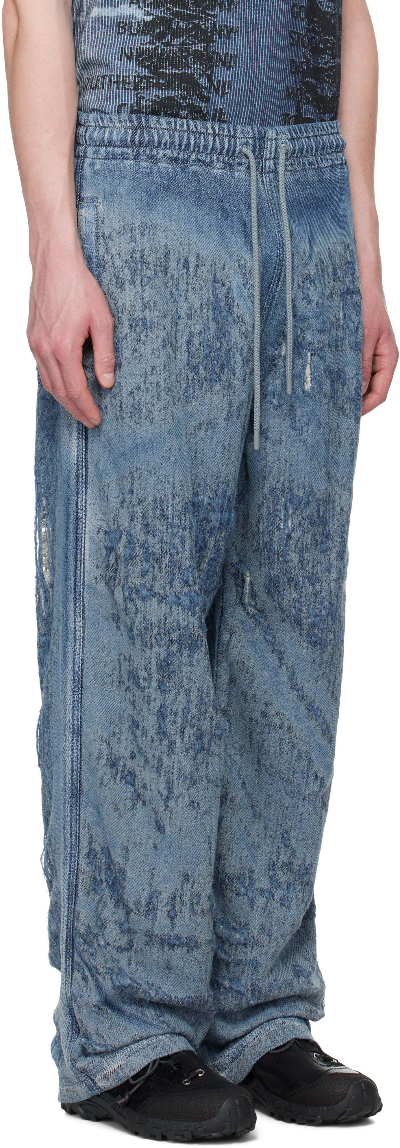 Diesel Blue D-enimos-fsg Trousers In 01