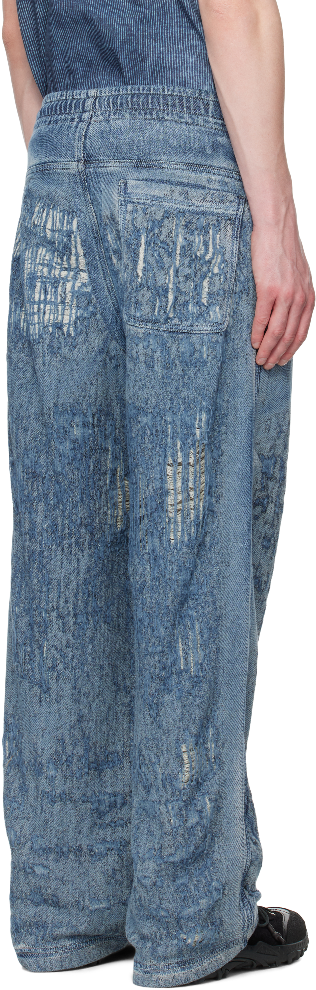 Diesel Blue D-enimos-fsg Trousers In 01