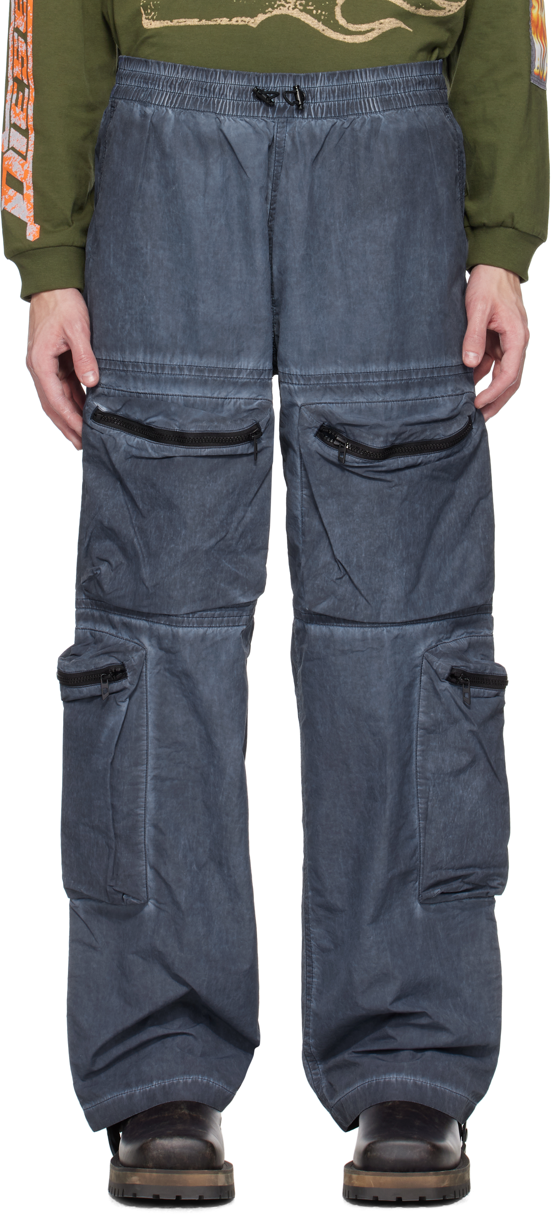 Blue P-Noode-A Cargo Pants