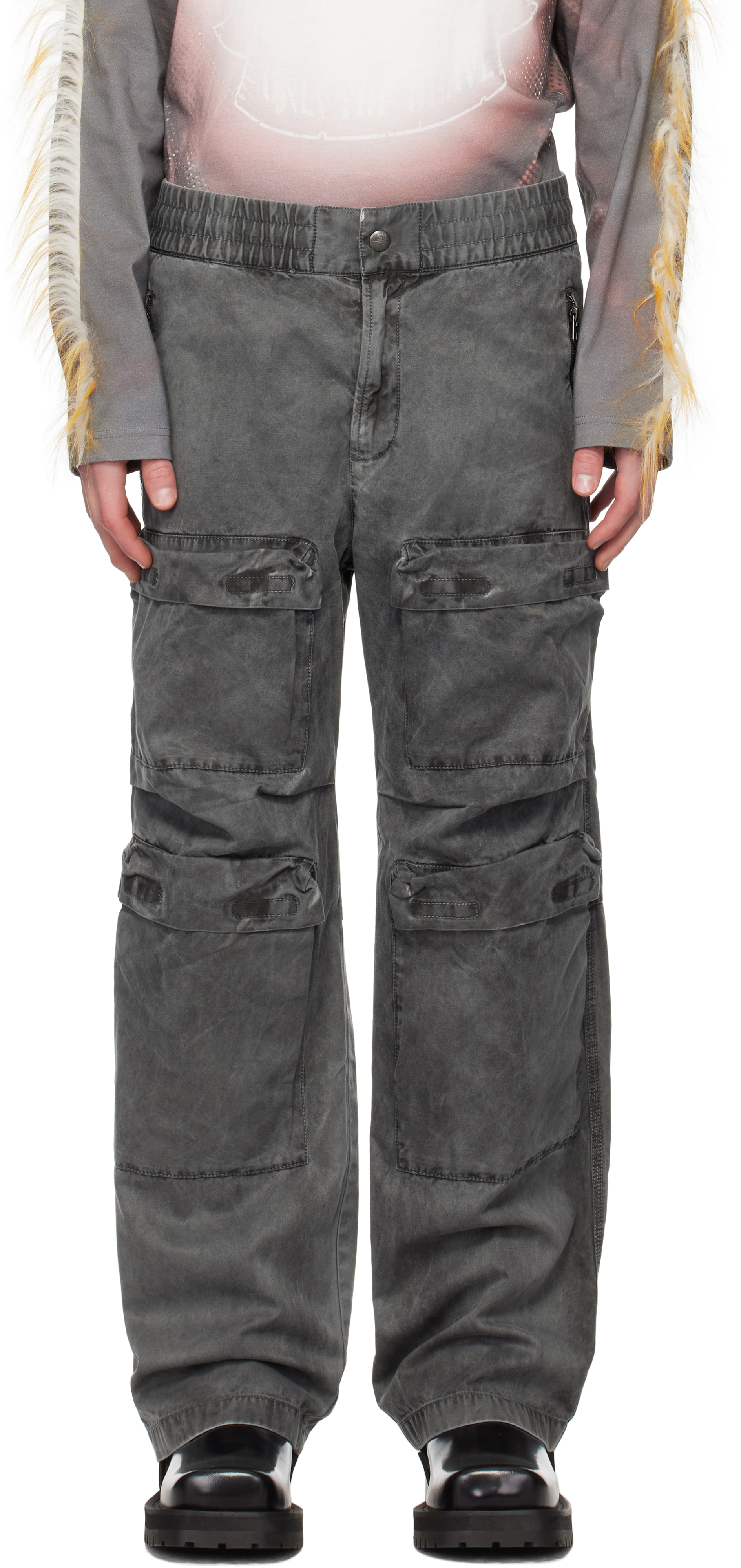 Gray P-Danzel Cargo Pants