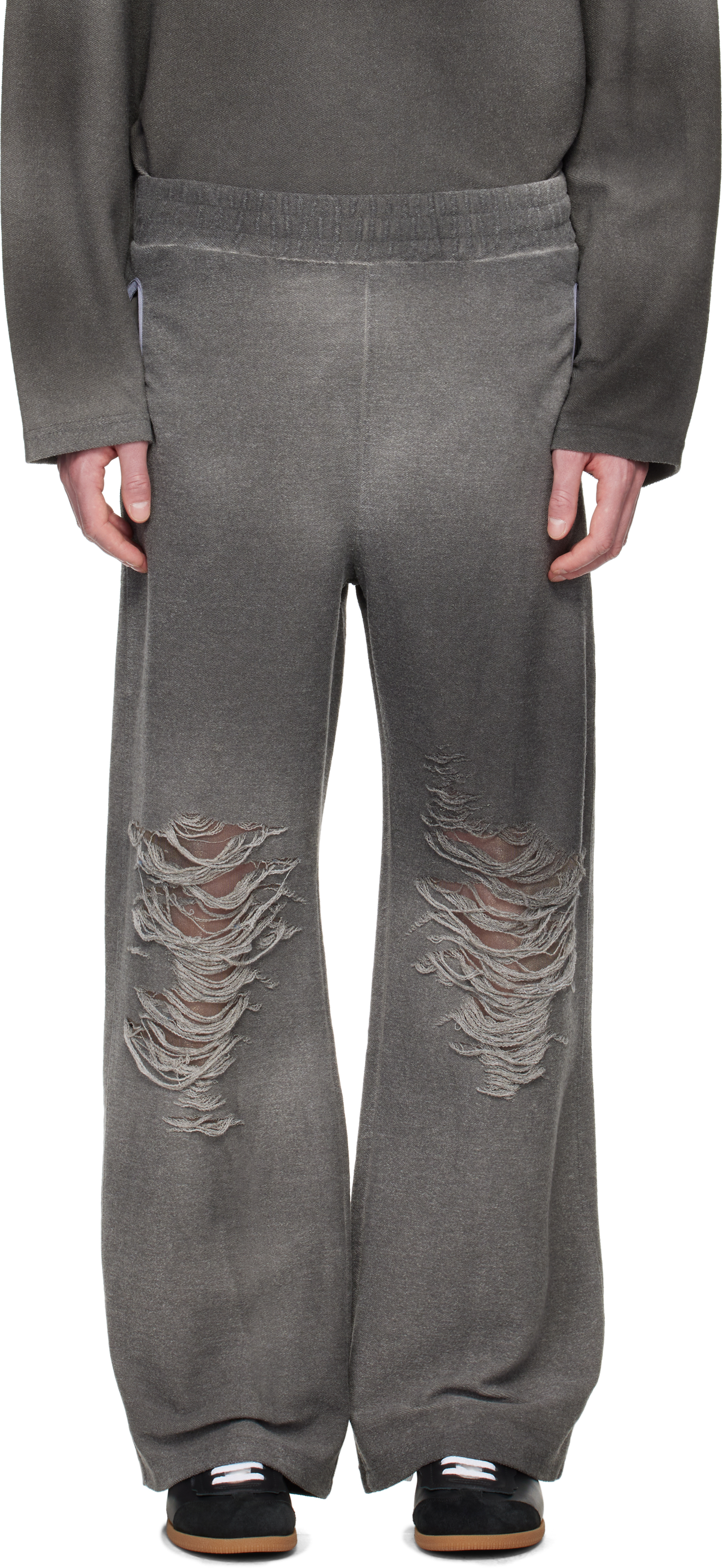 Diesel Grey Stretch Cotton Blend P-percy Joggers In 9aw