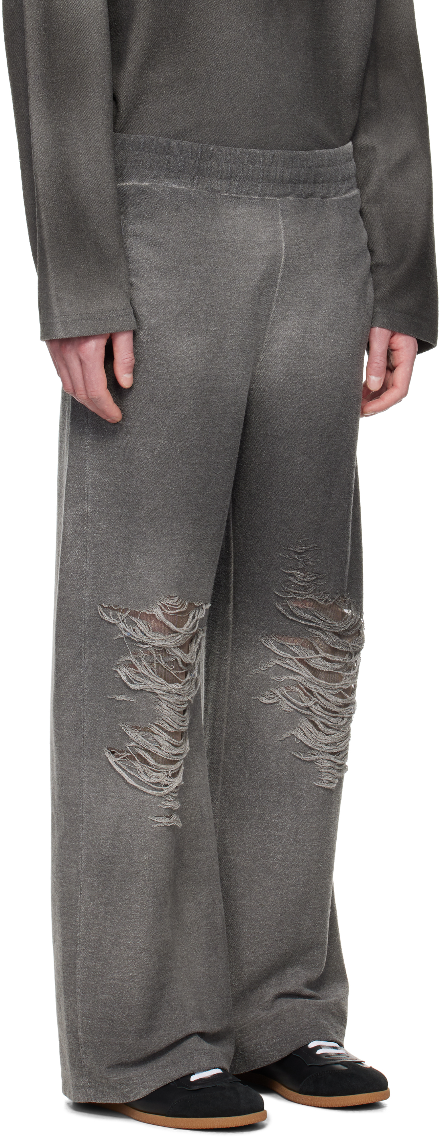 Diesel Grey Stretch Cotton Blend P-percy Joggers In 9aw