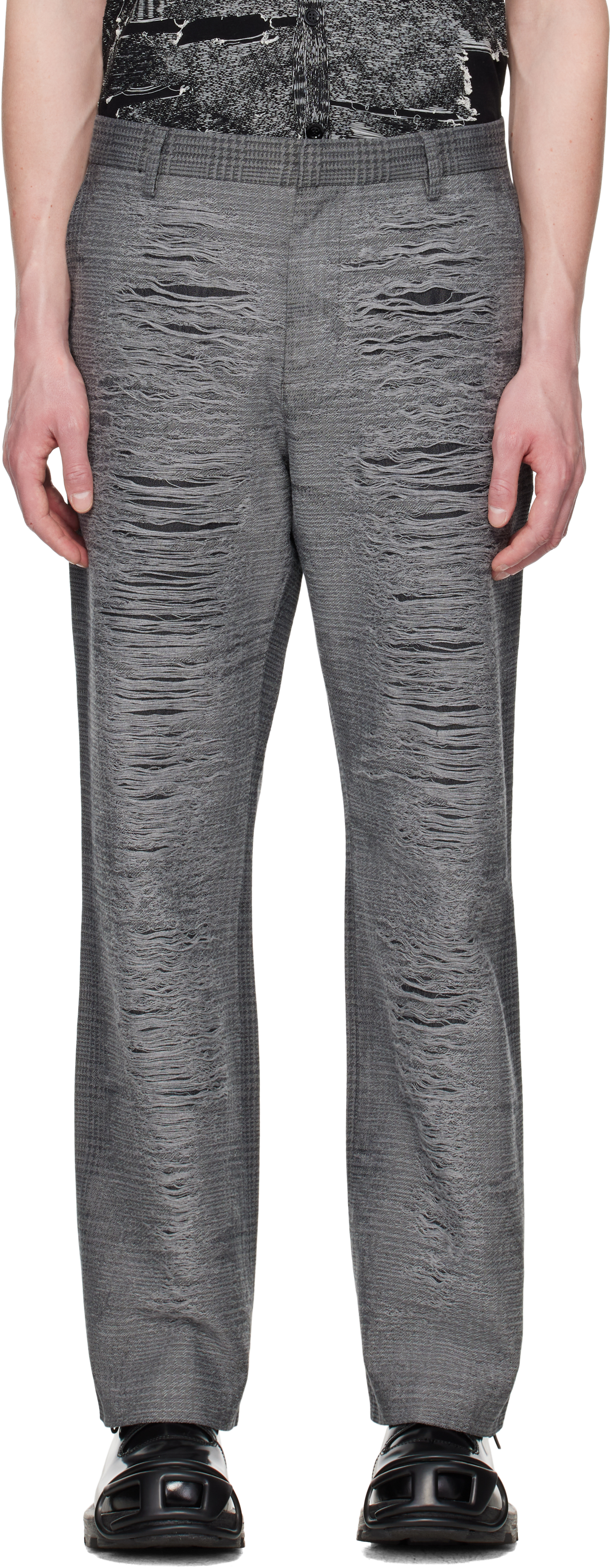 Diesel Gray P-boix Trousers In 9dwa