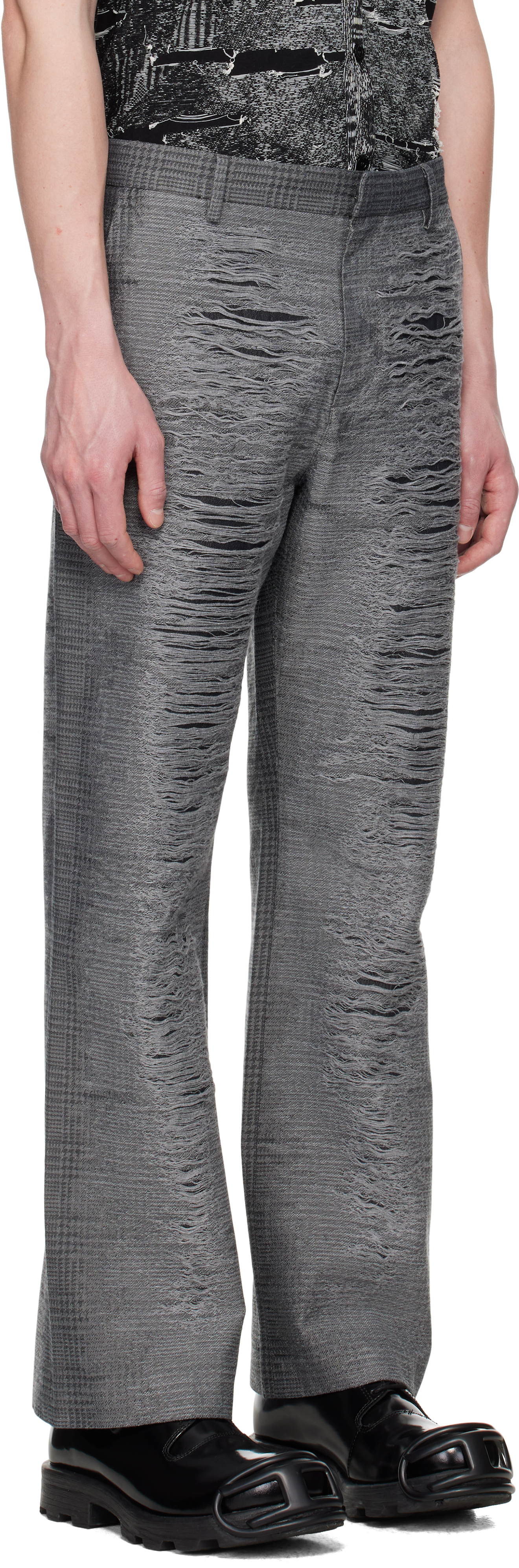 Diesel Gray P-boix Trousers In 9dwa