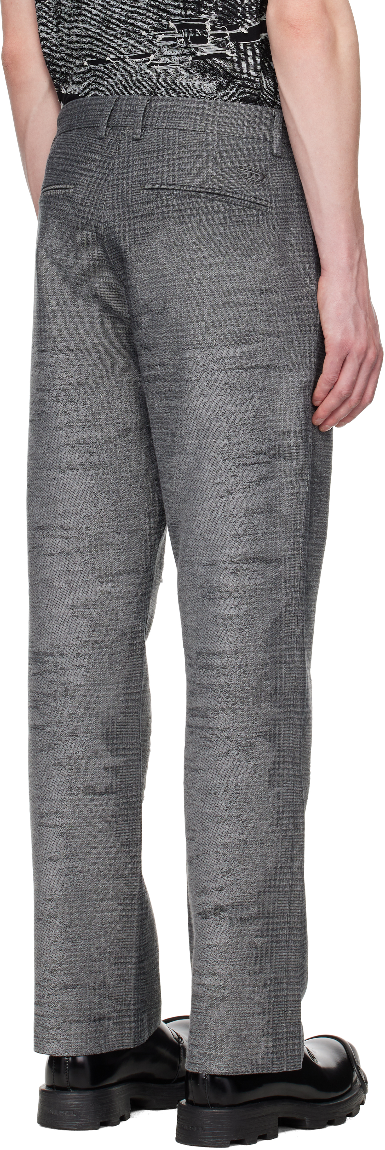 Diesel Gray P-boix Trousers In 9dwa